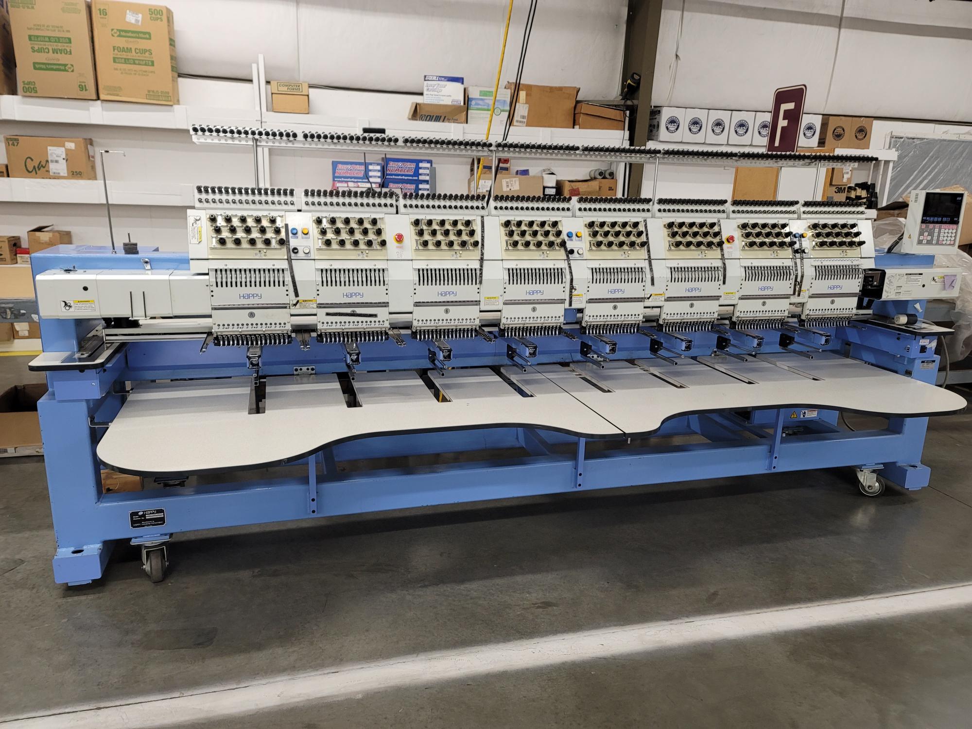 Used Happy 8 Head Embroidery Machine