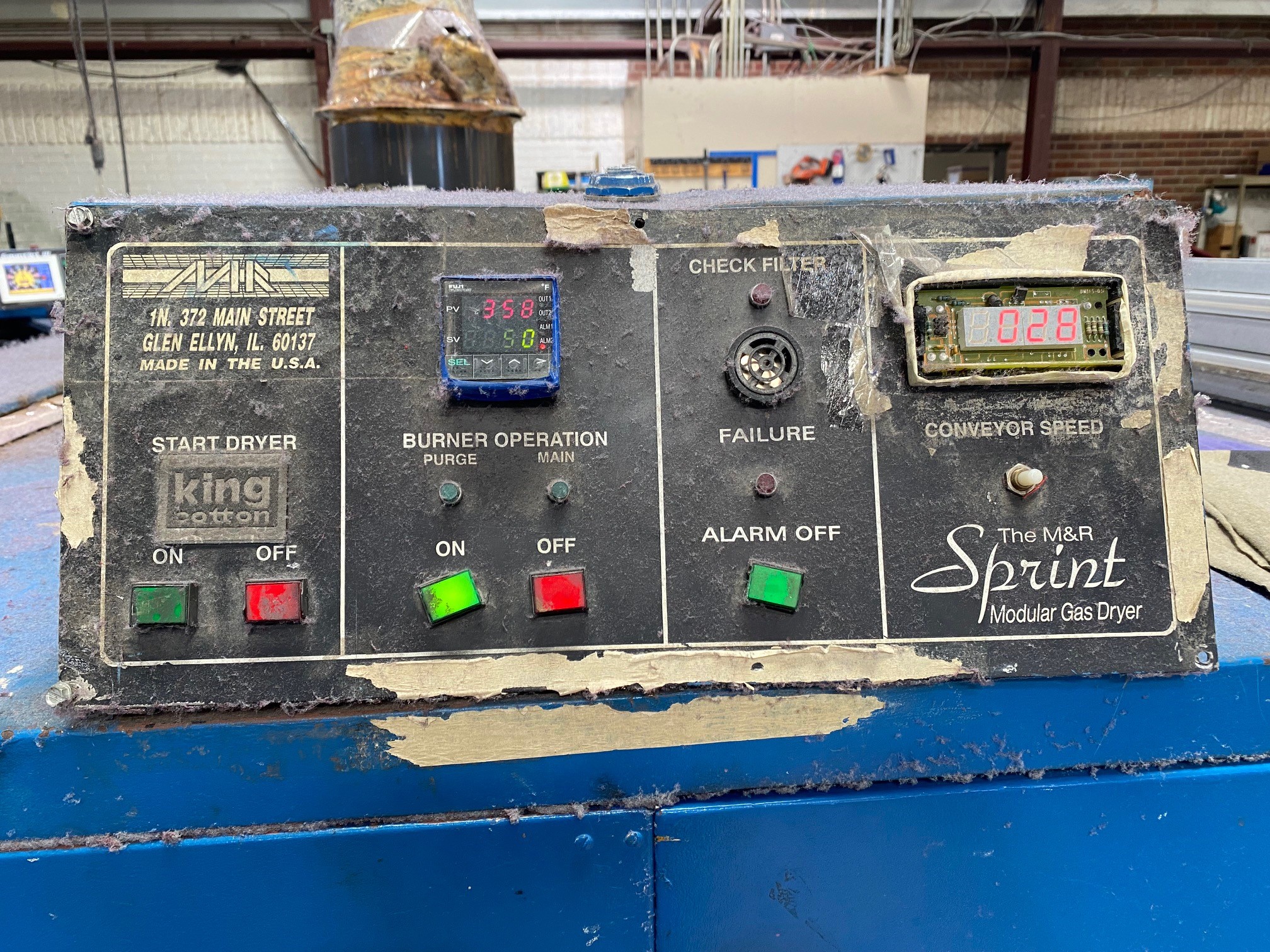 M&R Gas Dryer 72" wide belt w/ 14' heat chamber