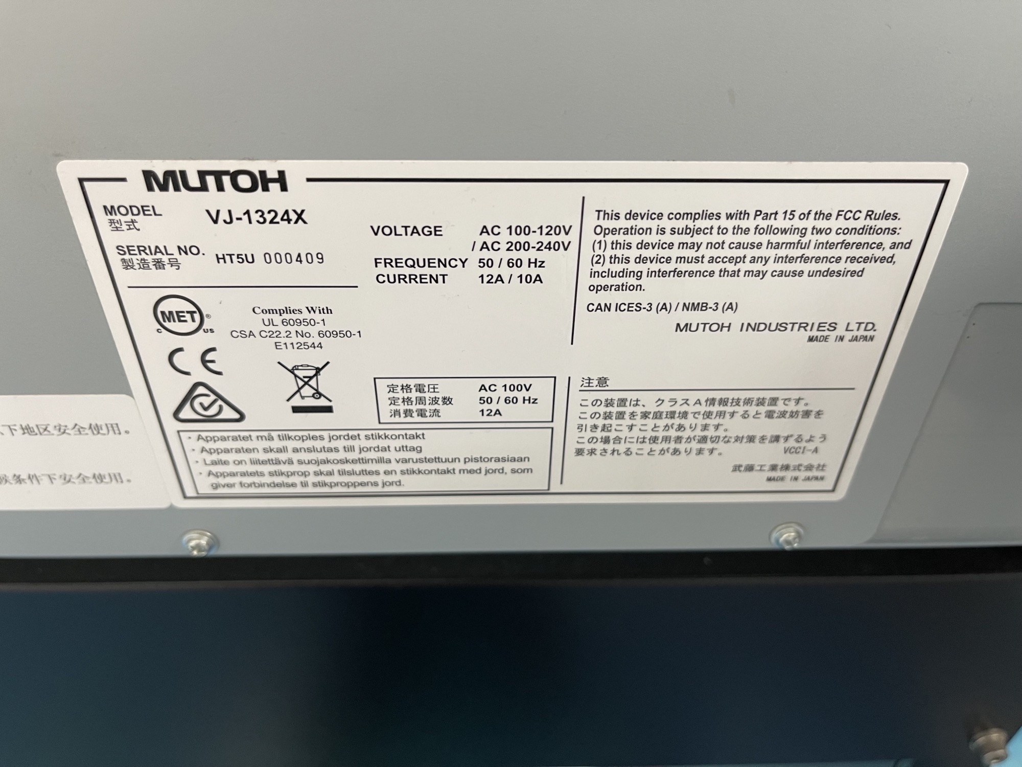 Mutoh Value Jet 1324X 54" Printer
