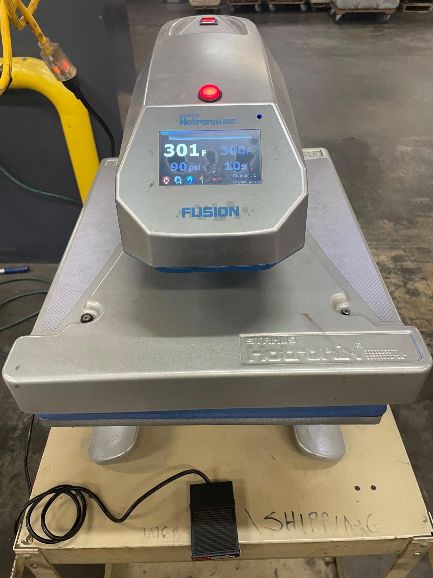 (2) Hotronix Air Fusion XRFTT Heat Presses