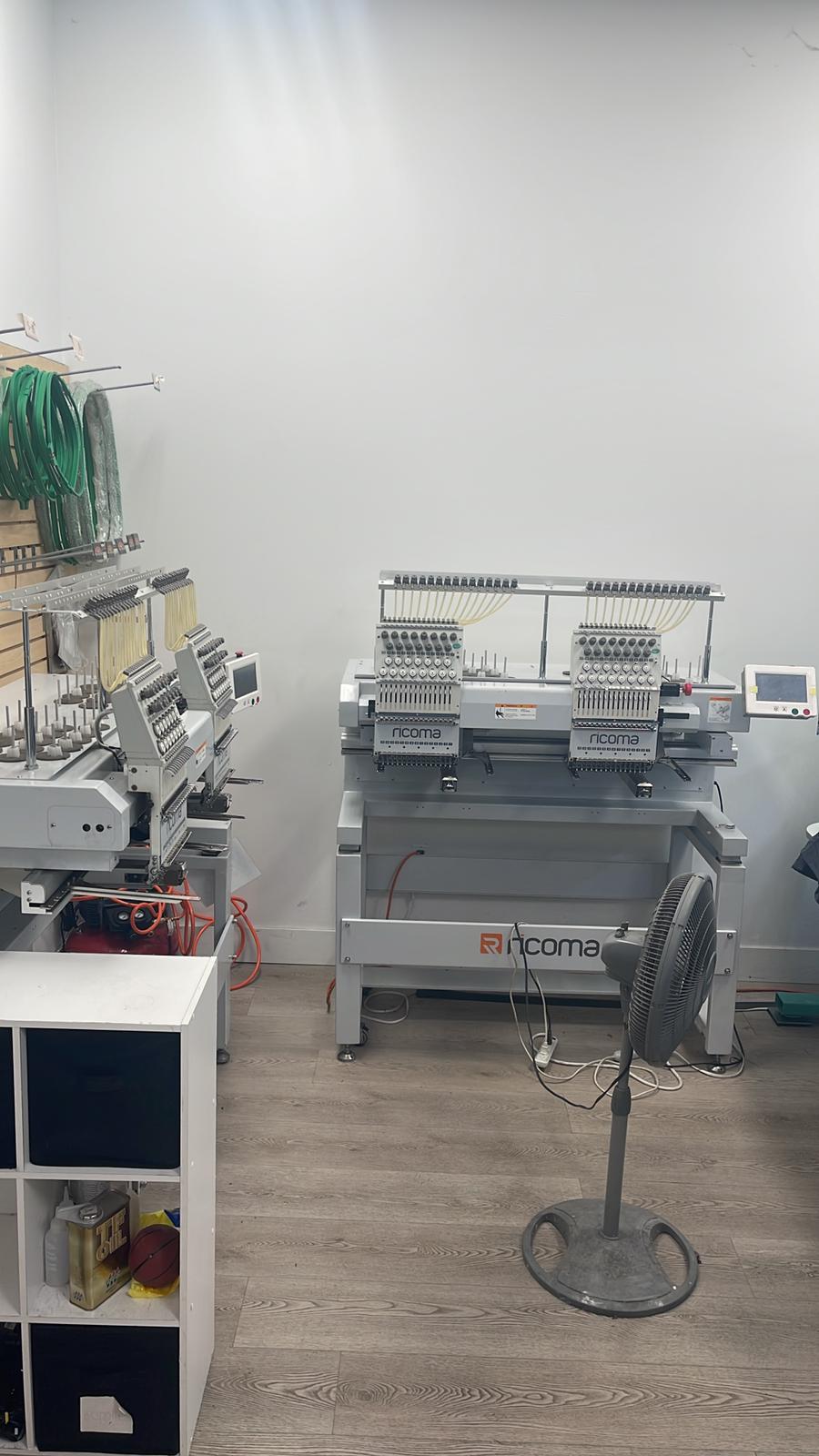 2 HEADER EMRODERY MACHINE 15 COLORS