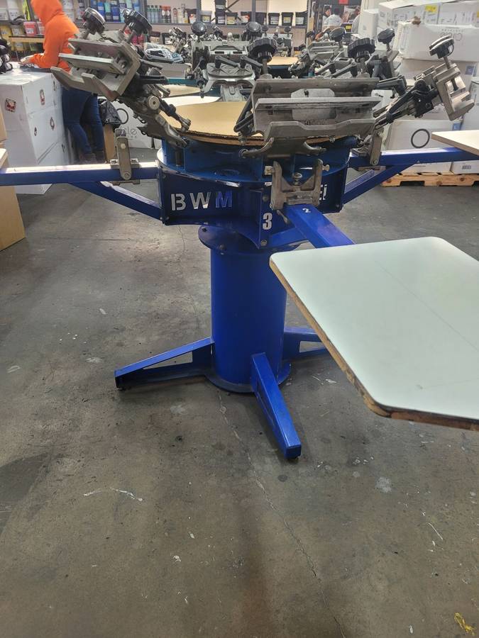 BWM Hopkins Convertible Tex Press Screen Printing Press Excellent