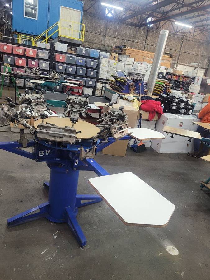 BWM Hopkins Convertible Tex Press Screen Printing Press Excellent