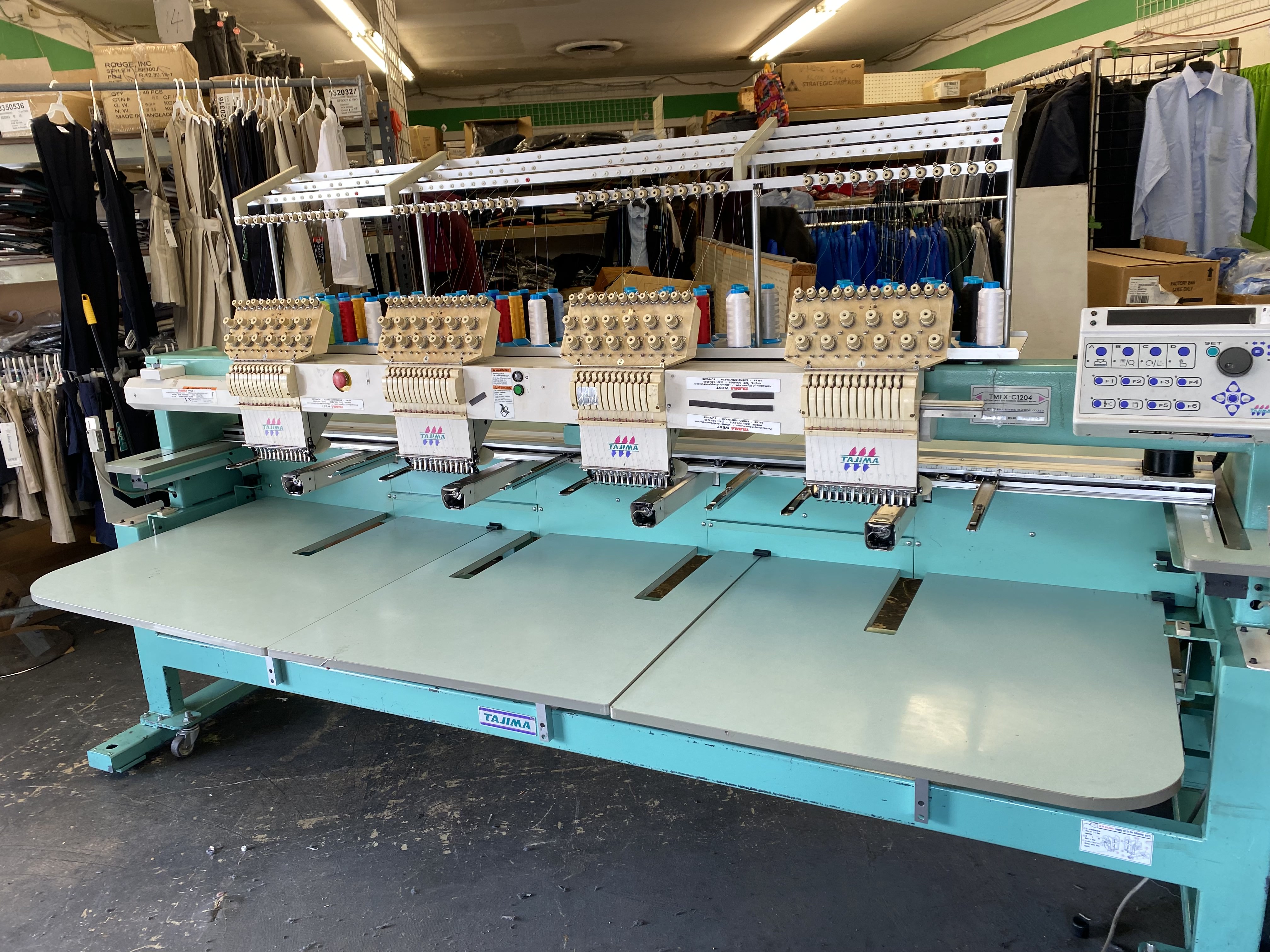 1997 Tajima TMFXC1204 (4 head, 12 needles)
