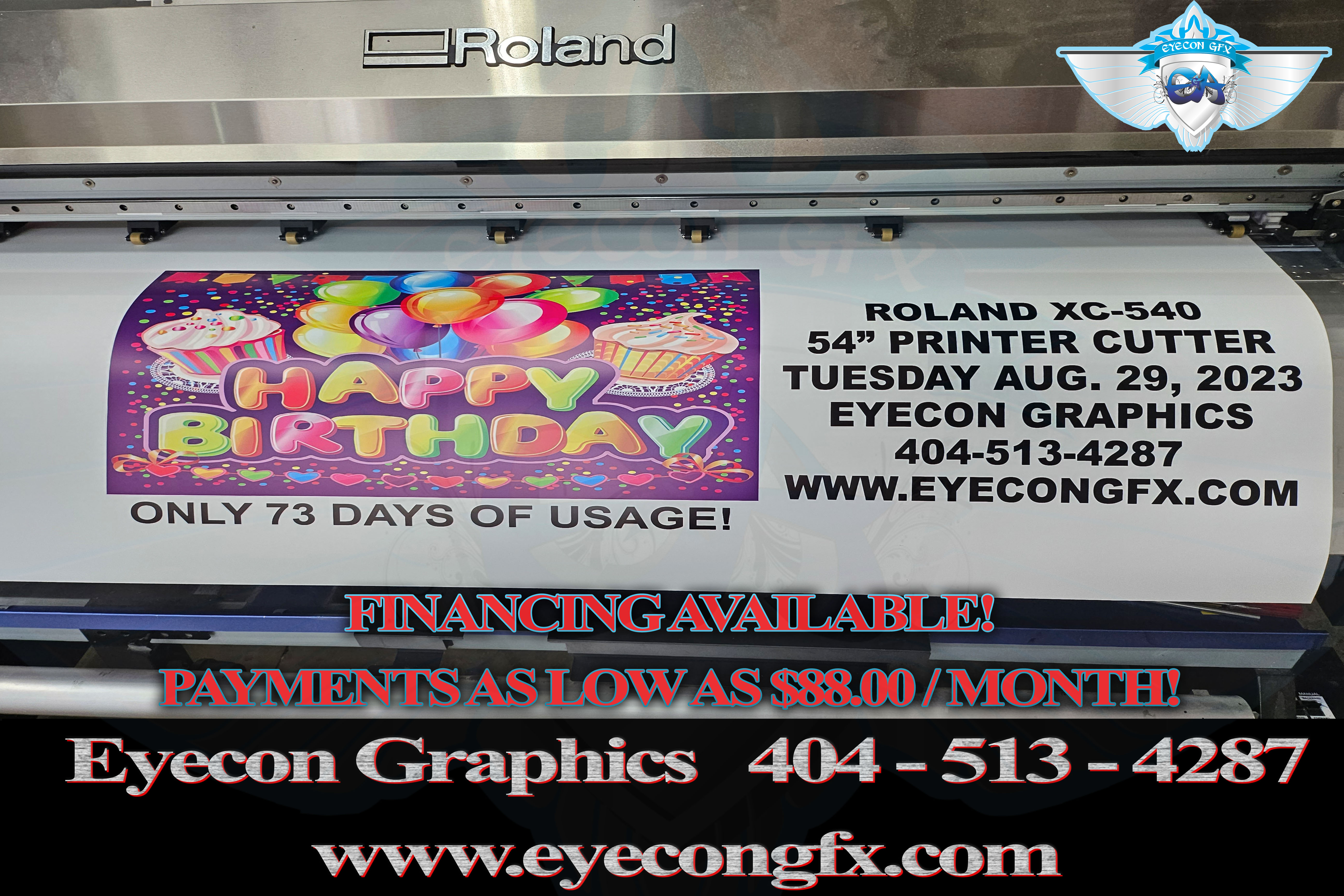 ROLAND XC540 Soljet Pro III Only 73 days of usage!