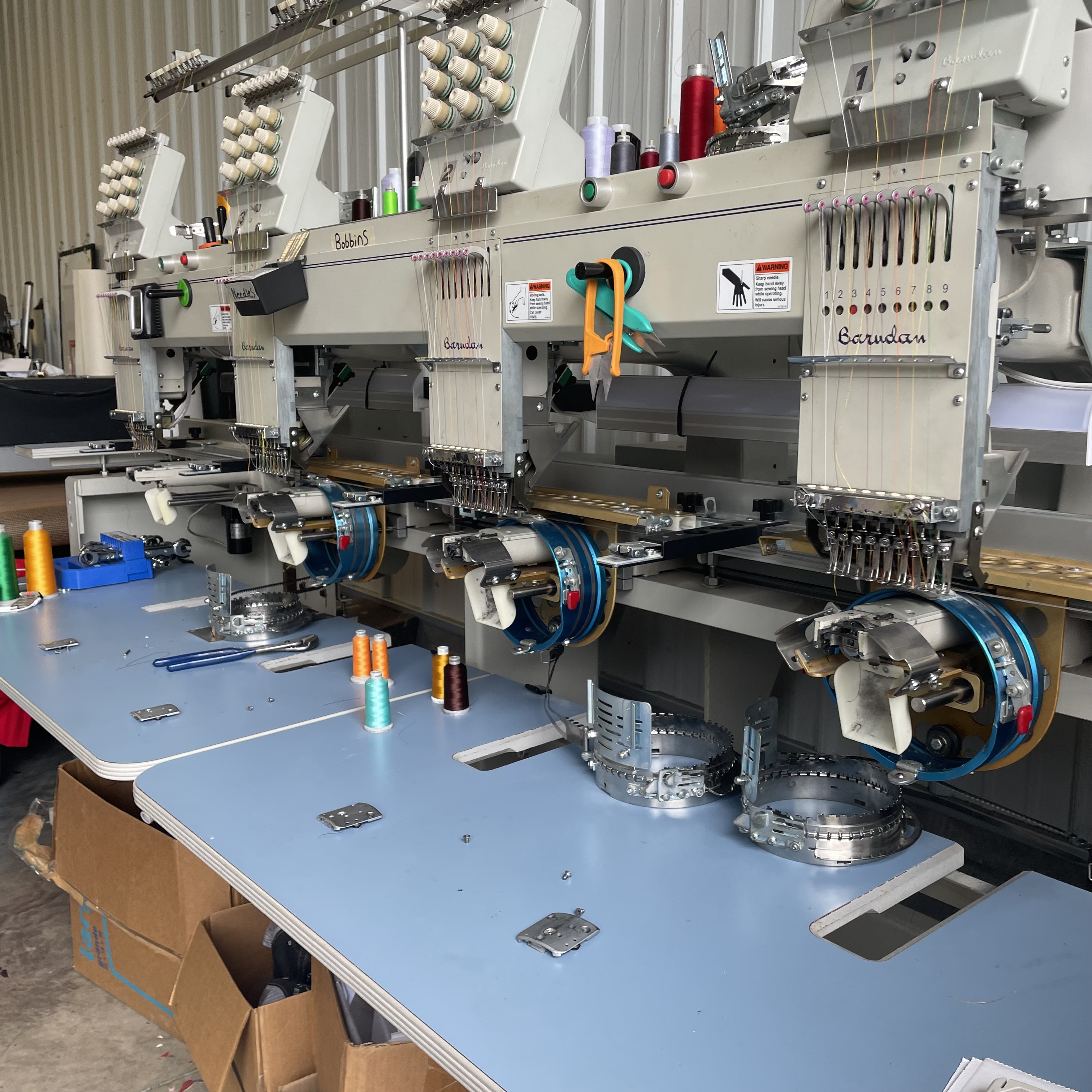 Barudan BENYMEZN4 9 needle 4 head embroidery machine