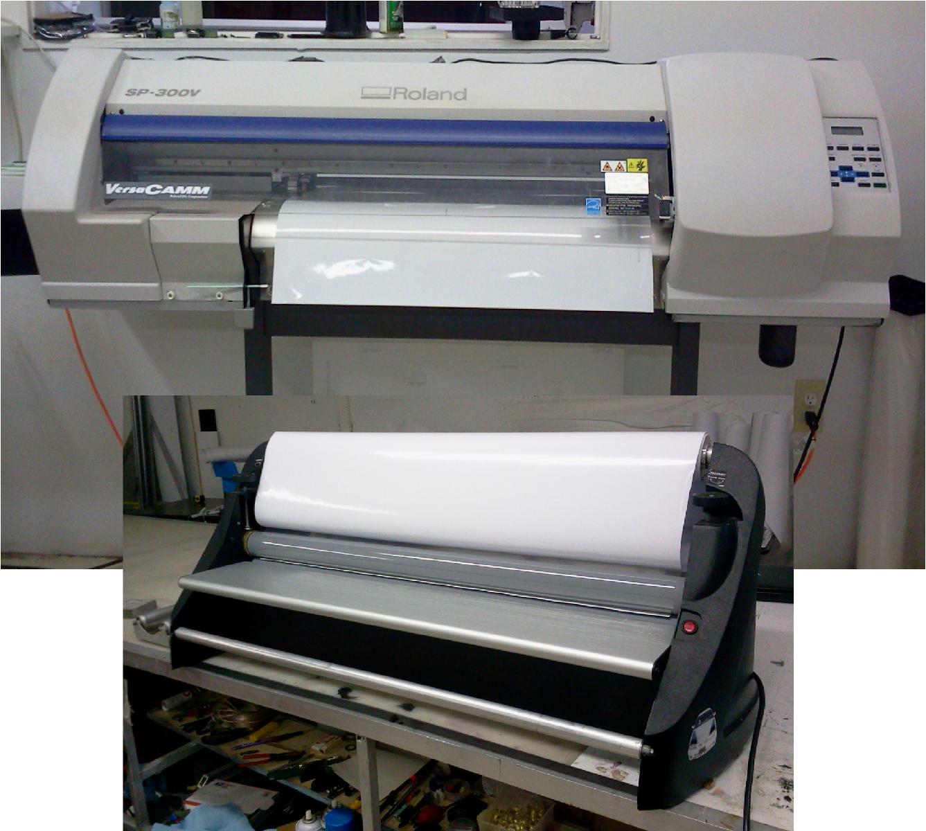Roland sp 300v/laminator