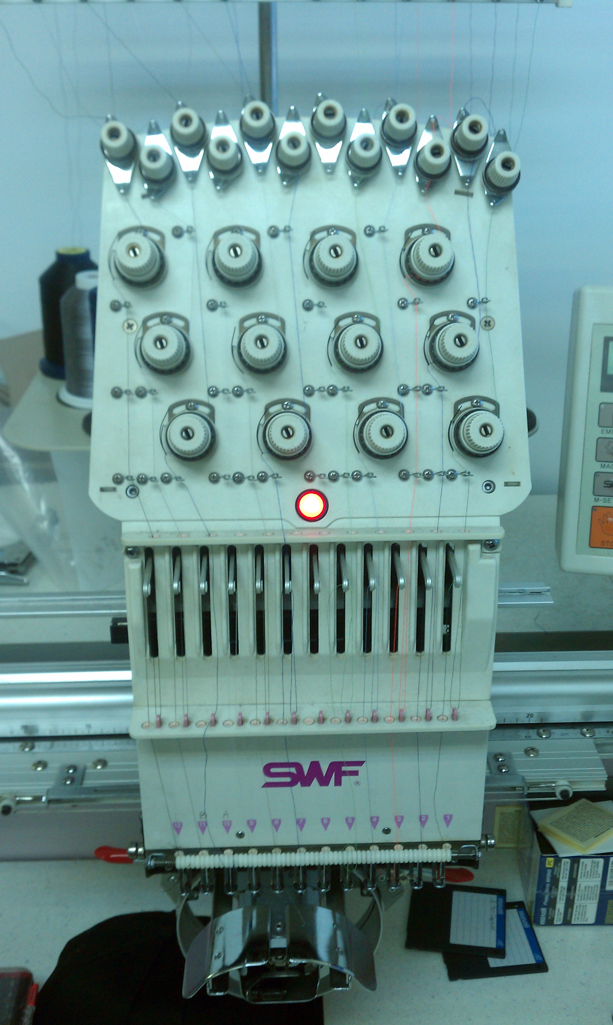 SWF Single Head Embroidery Machine, 12 needle + EXTRAS - $8500