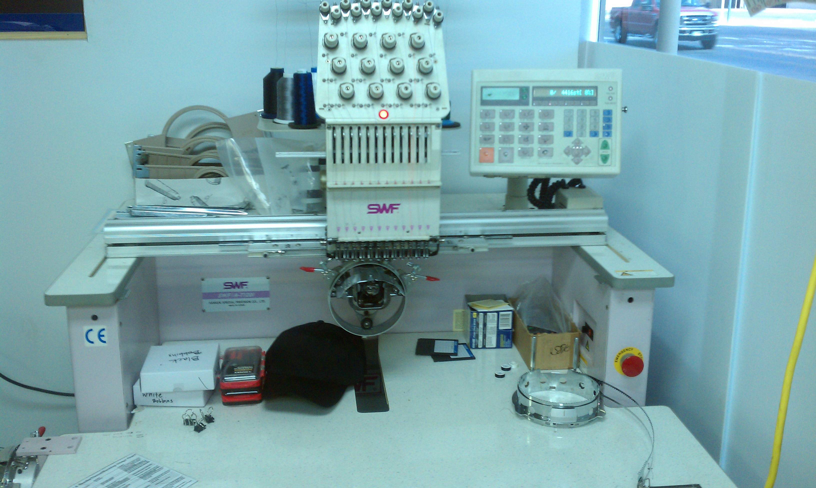 SWF Single Head Embroidery Machine, 12 needle + EXTRAS - $8500