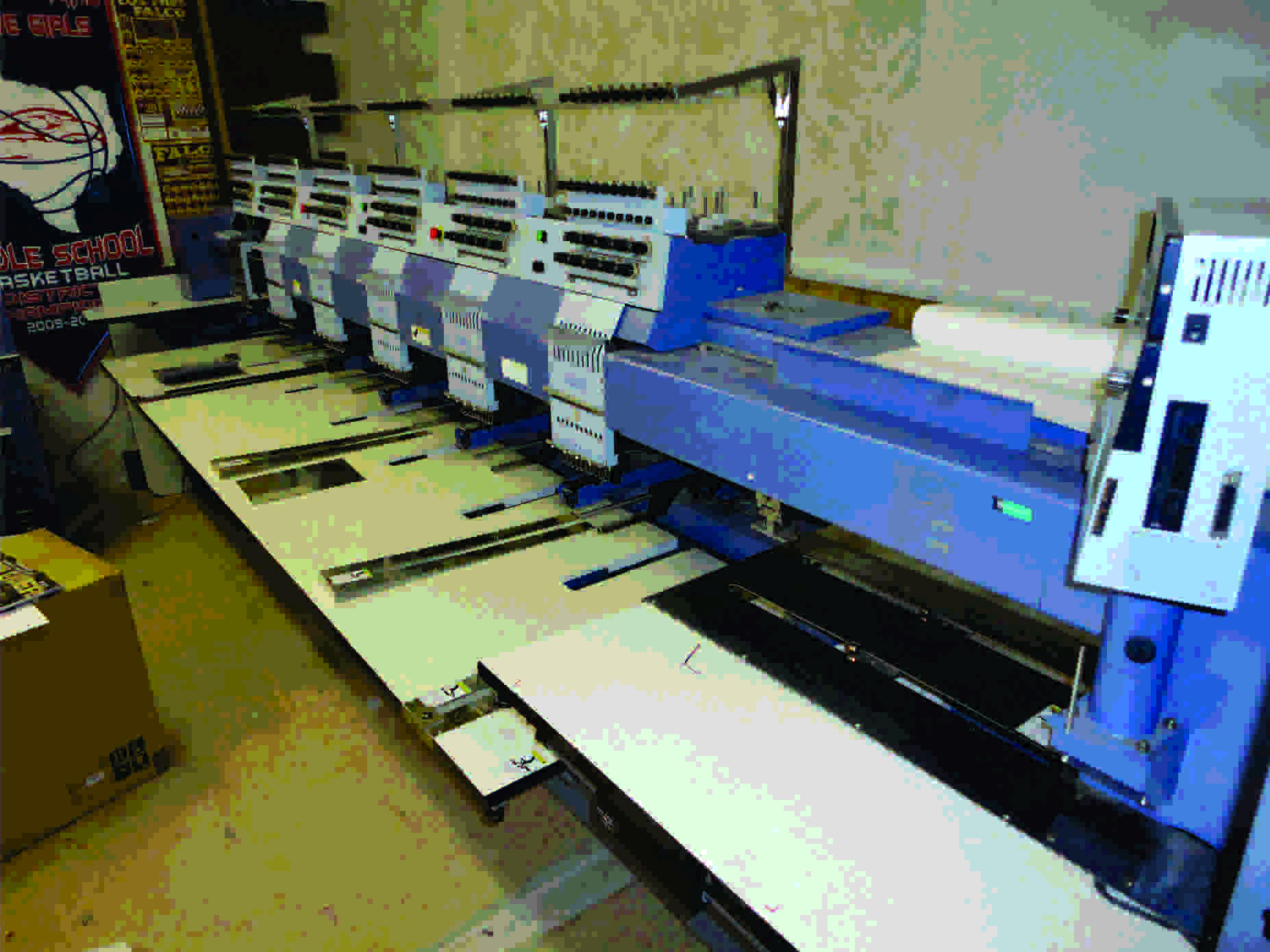 Used 6 Head 10 color Happy Embroidery Machine