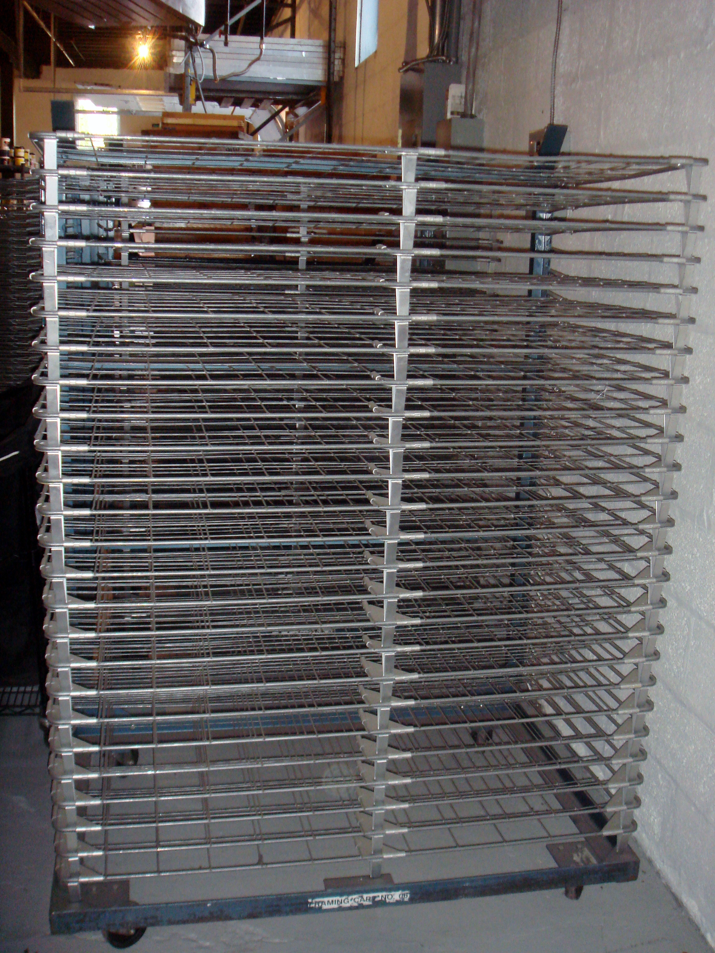 Screenprint drying racks