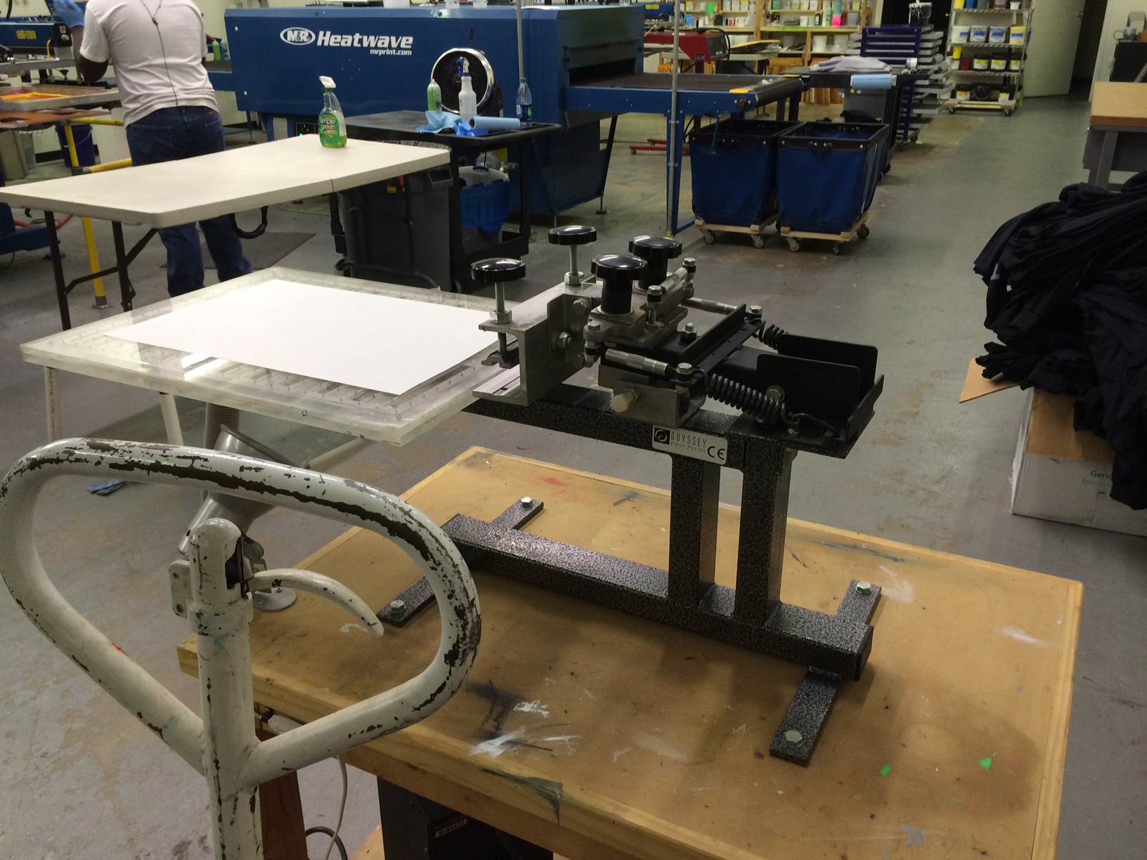 Workhorse Vacuum Pallet with Bracket and 1 Color/1 Station Press 695