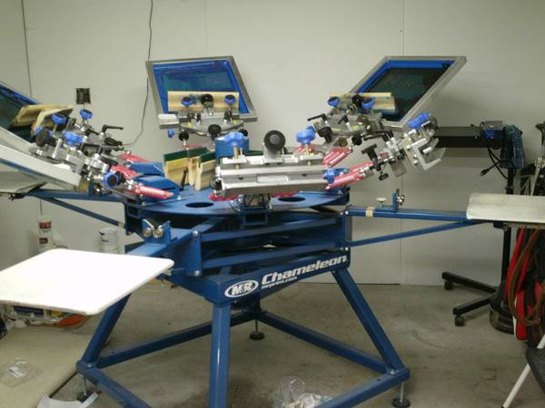 chameleon screen printing press