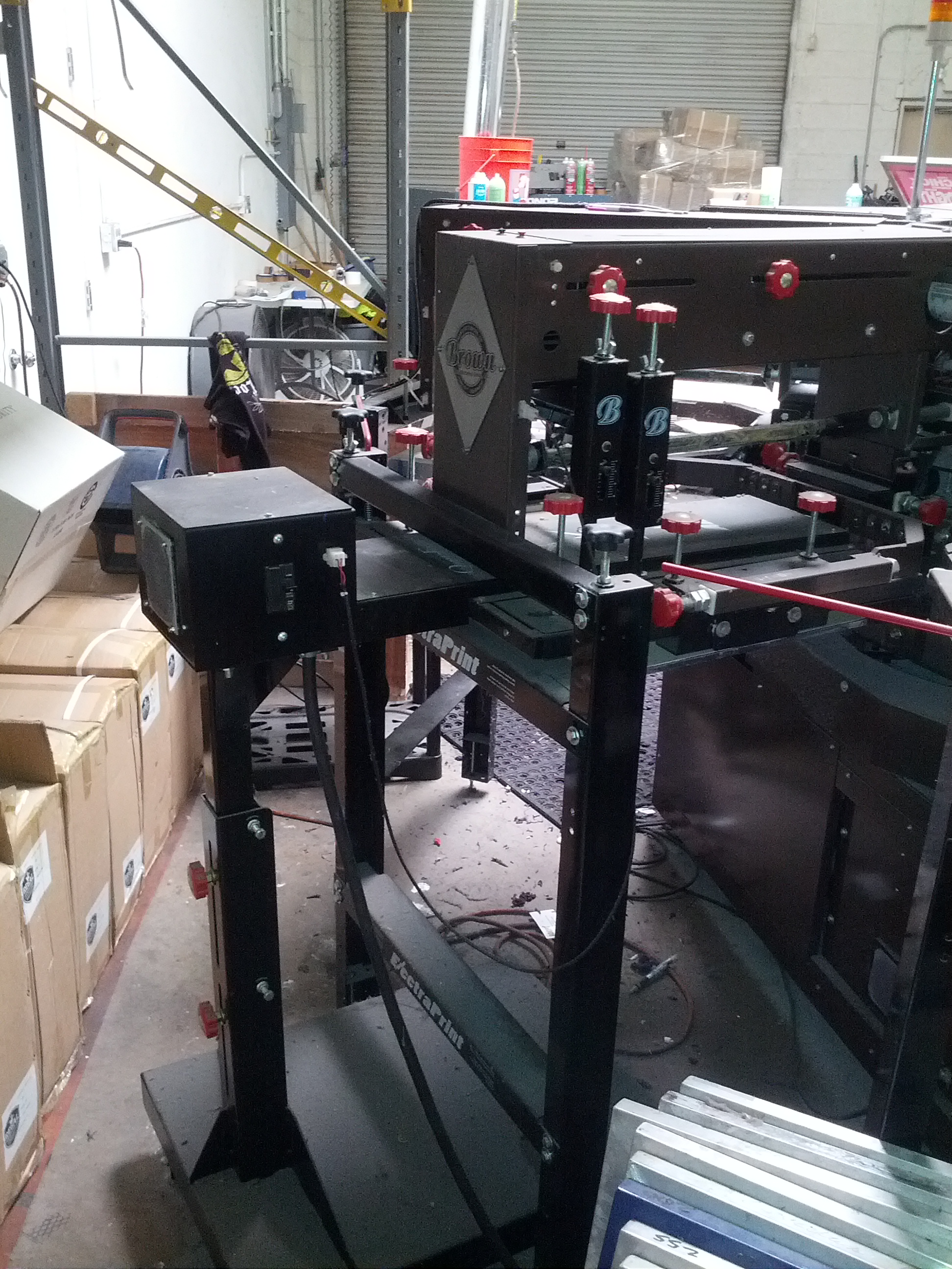 Brown Automatic Screen Printing Press + Flash + SetNGo