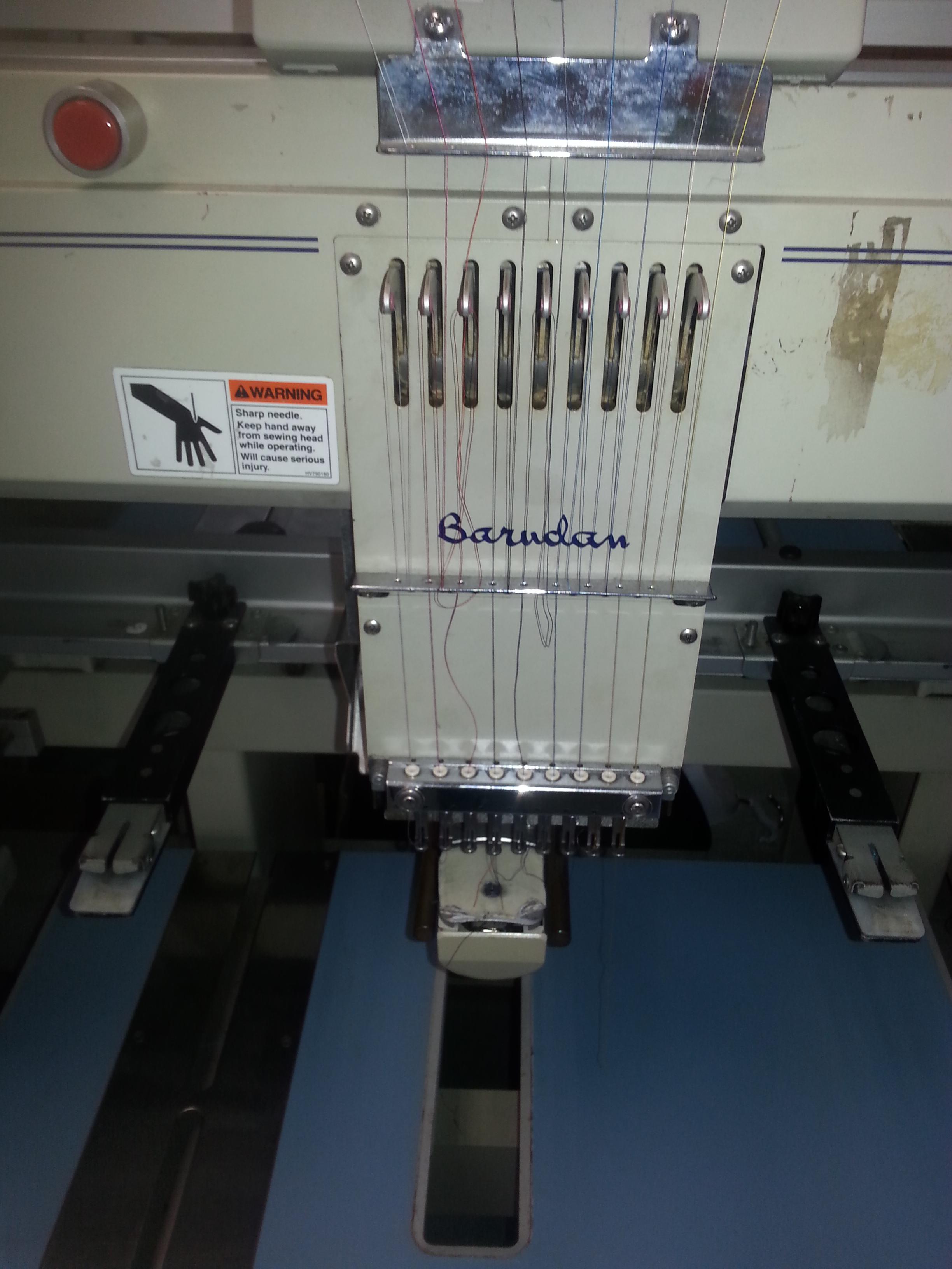 Barundan 12 head embroidery machine for sale 17500.