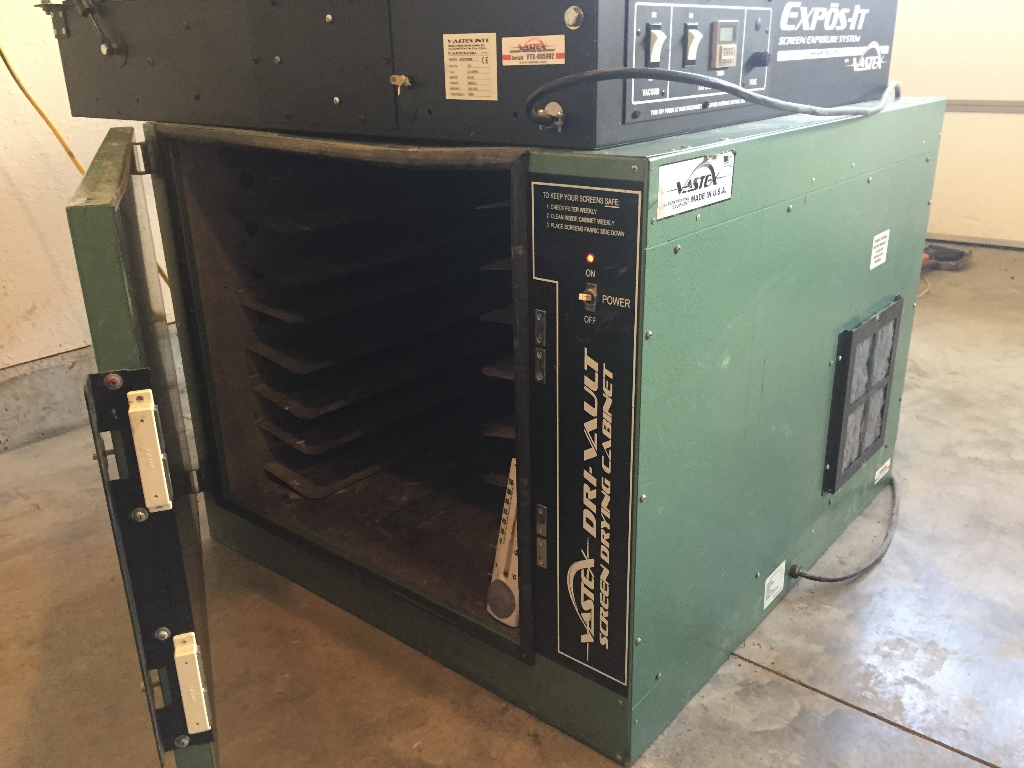 Vastex Dry Vault Screen Drying Cabinet
