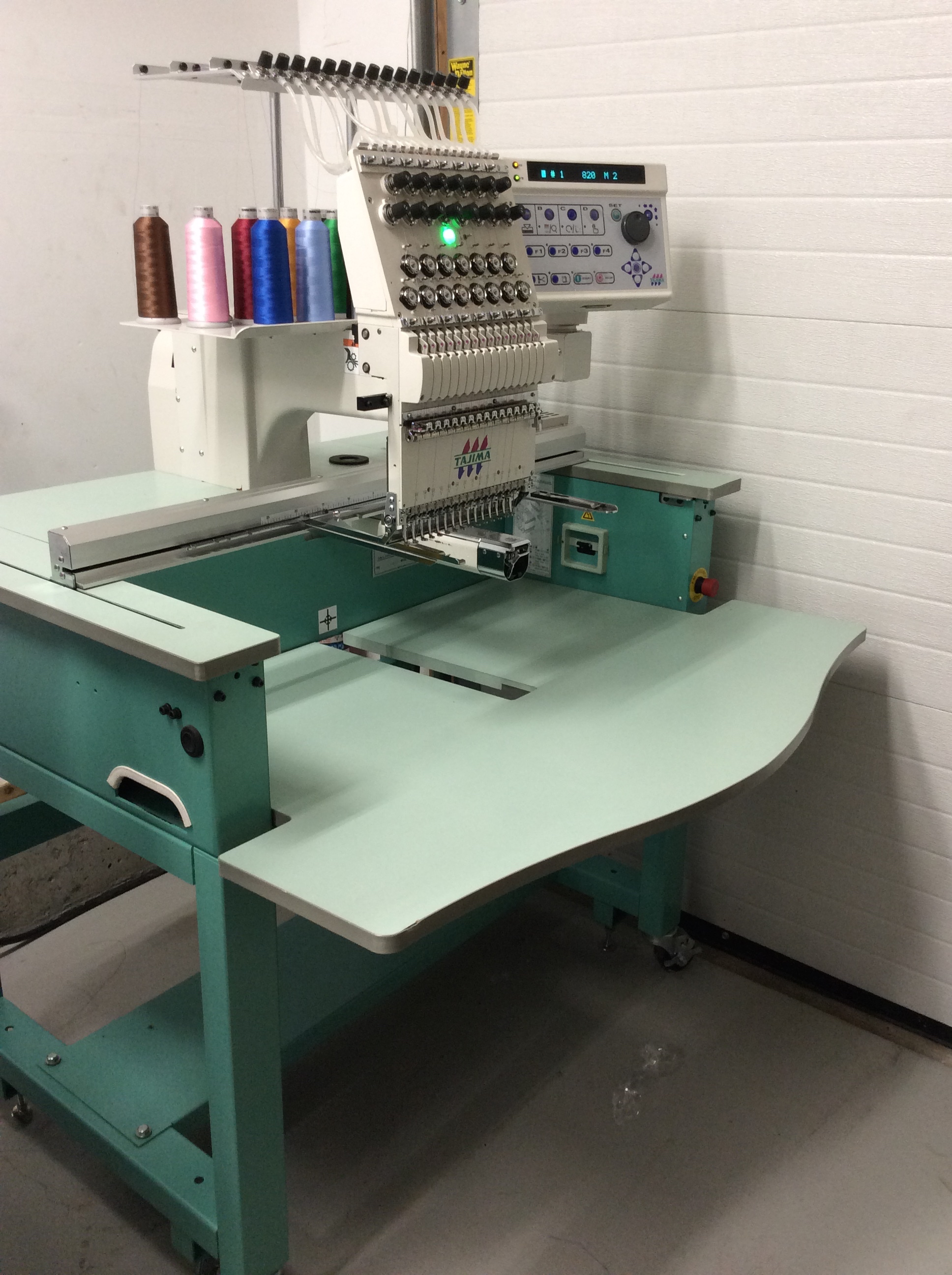 Tajima TEHXC1501 Single Head Embroidery Machine, 15 Needle, USB