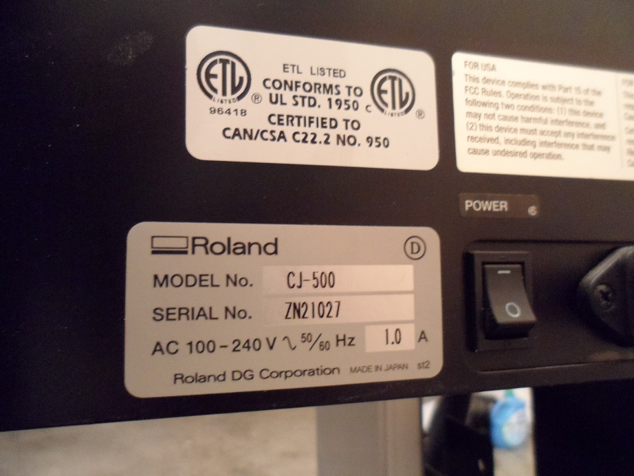 ROLAND CJ-500/SC500 print and cut