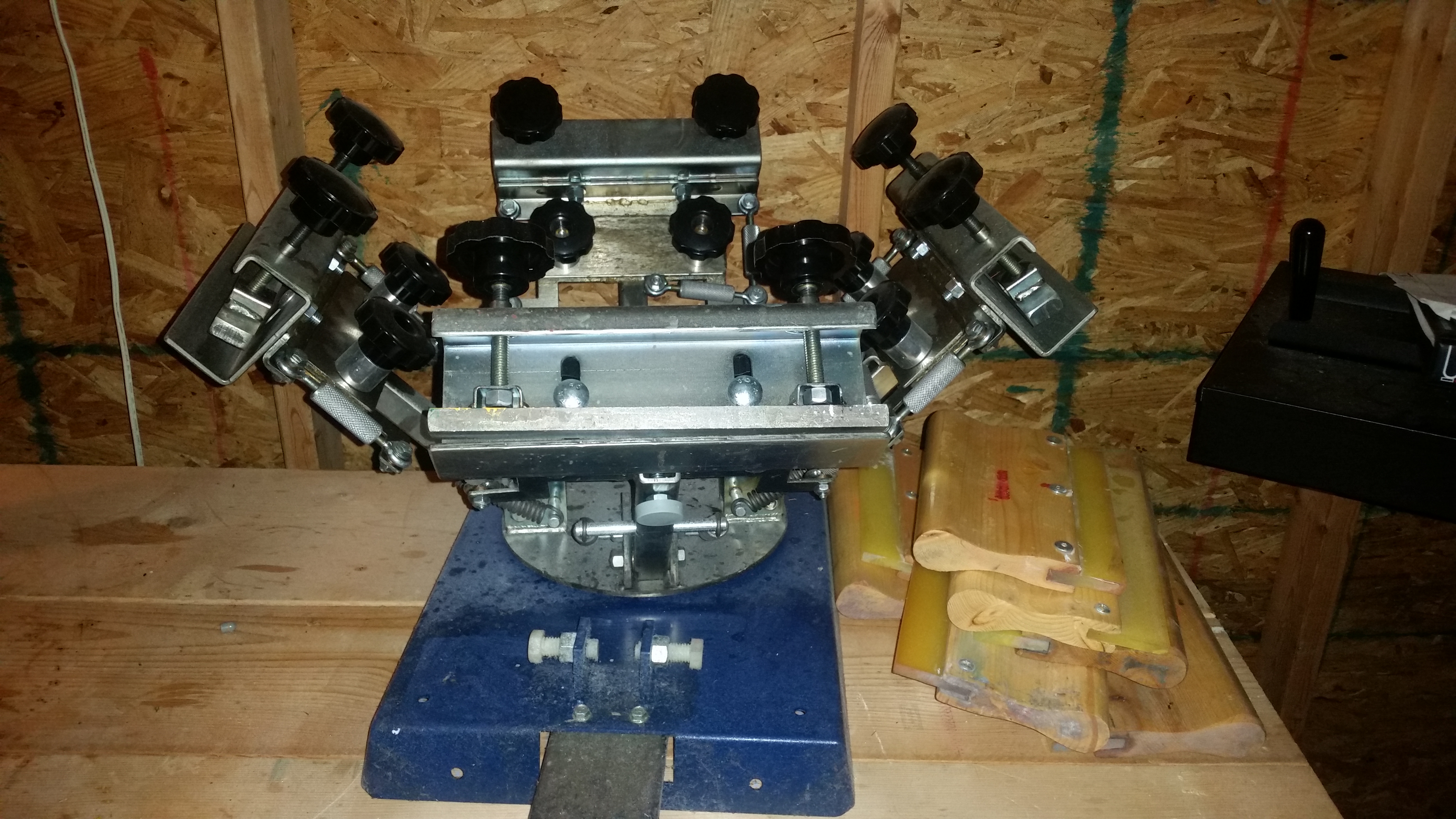 Used4 color screen printing & flash dryer