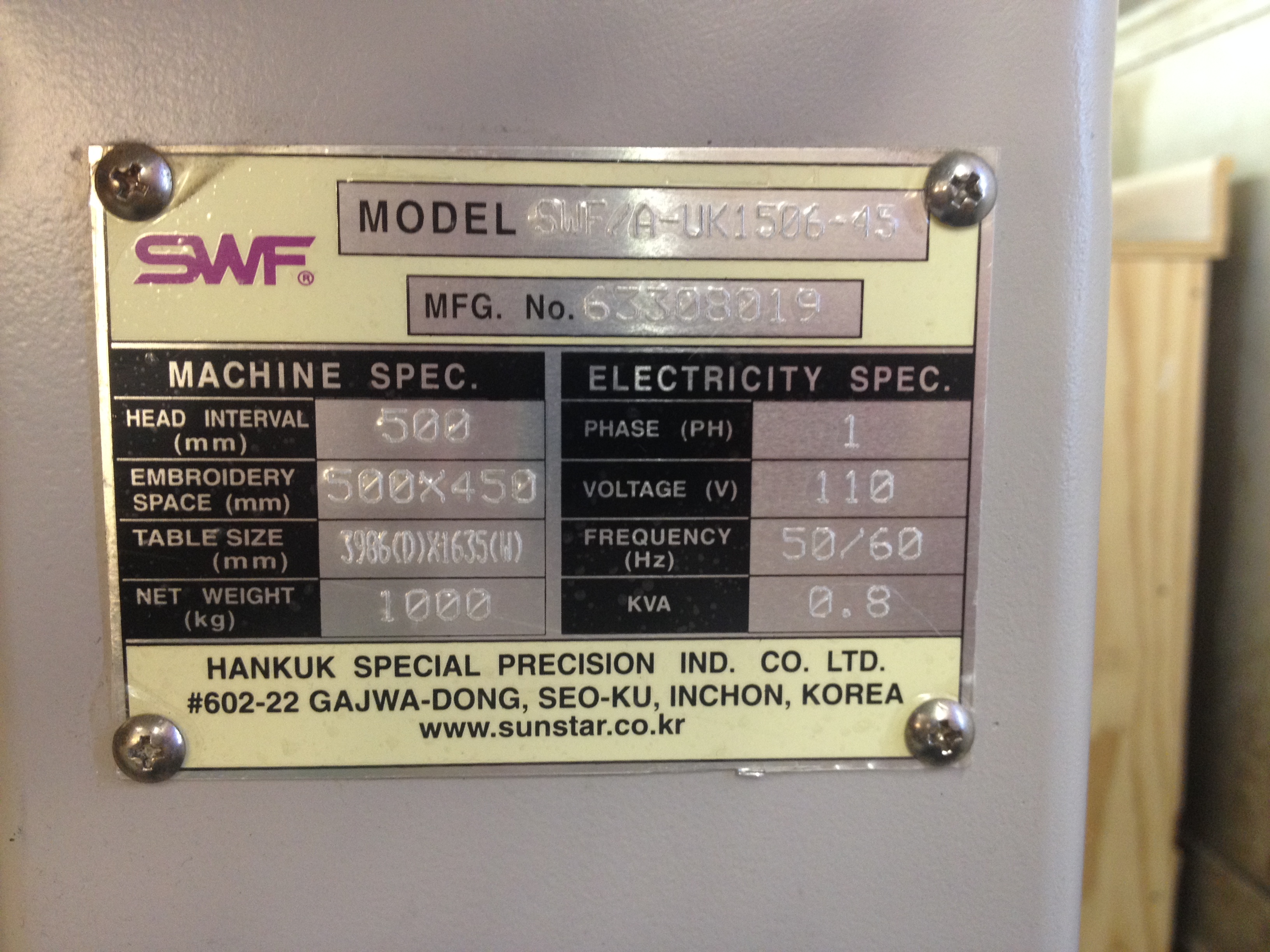 used swf commercial embroidery machine 4 head used swf commercial embroidery machine 4 head