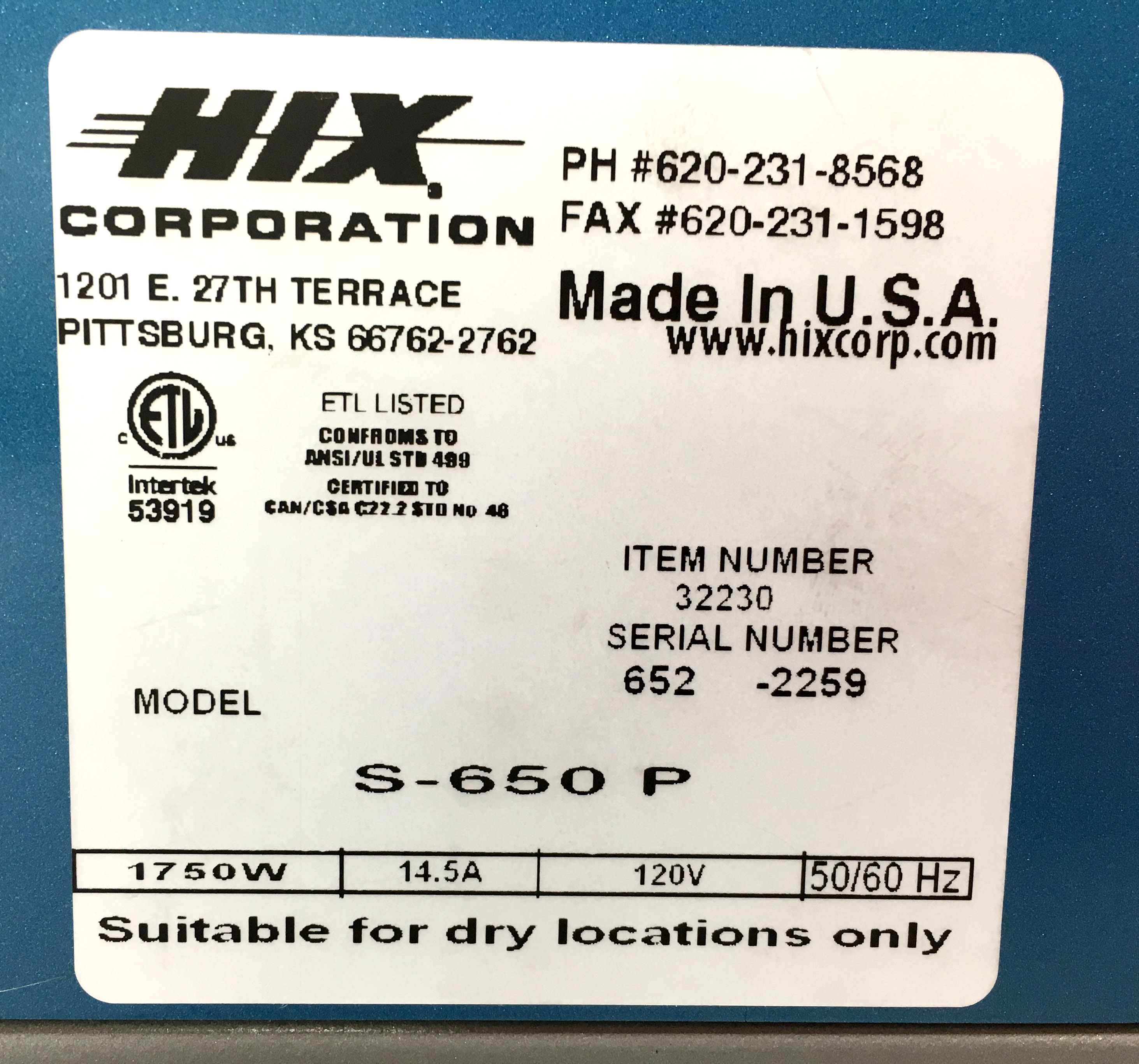 hix s650 heat press