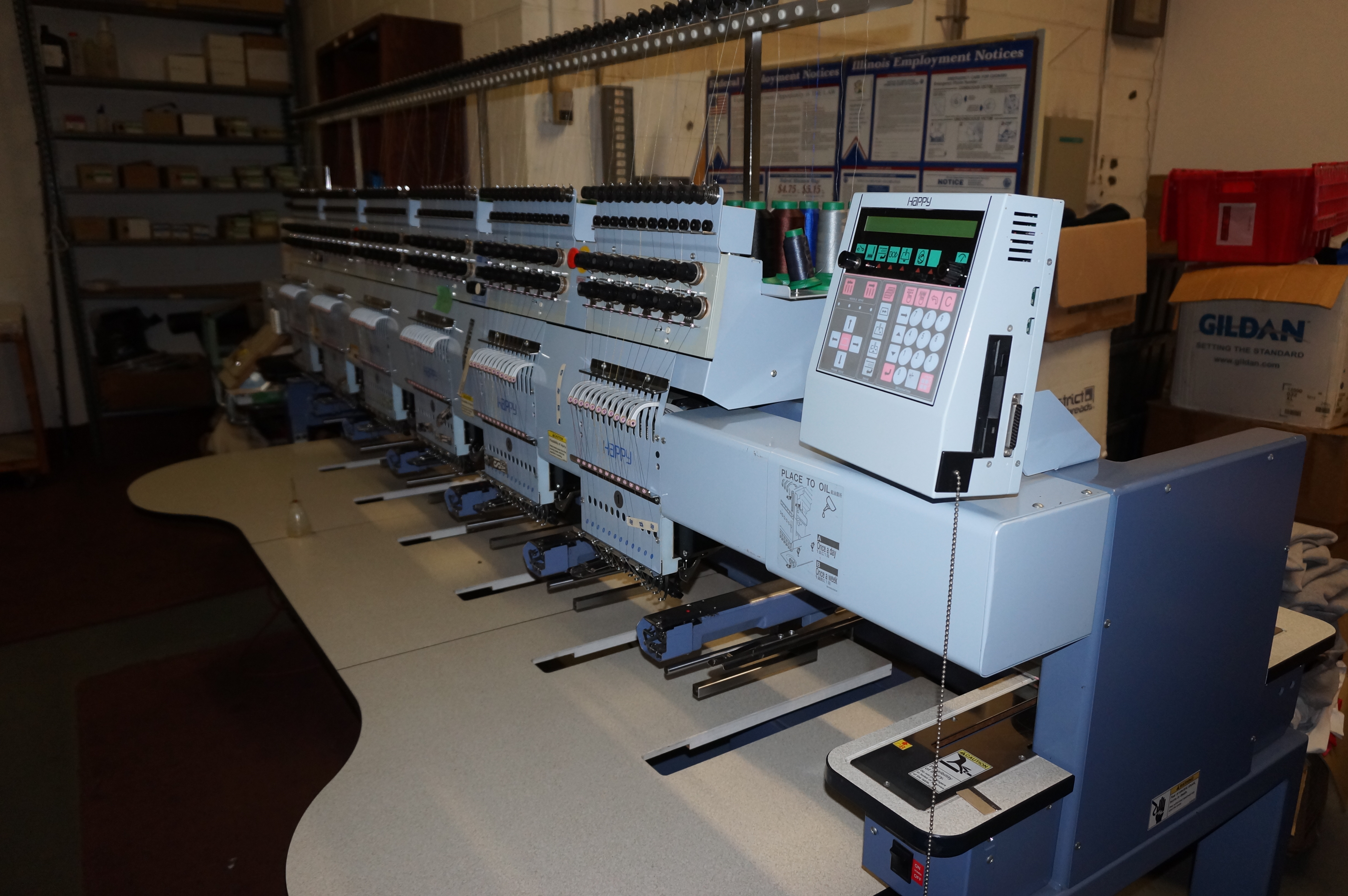 Happy 6 Head 12 Needle Embroidery Machines