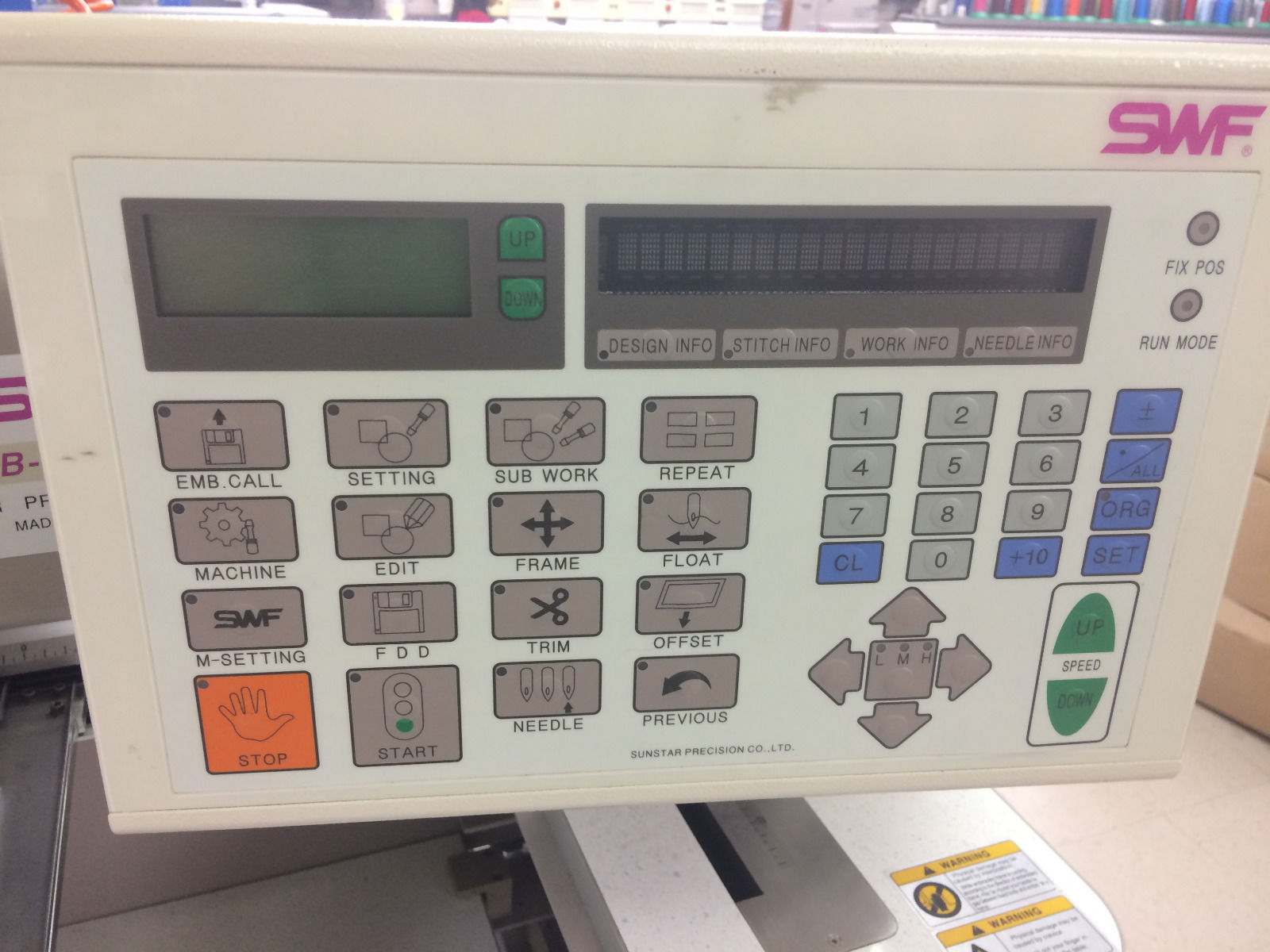 SWF 4 Head Embroidery Machine With Cap Driver (2001)