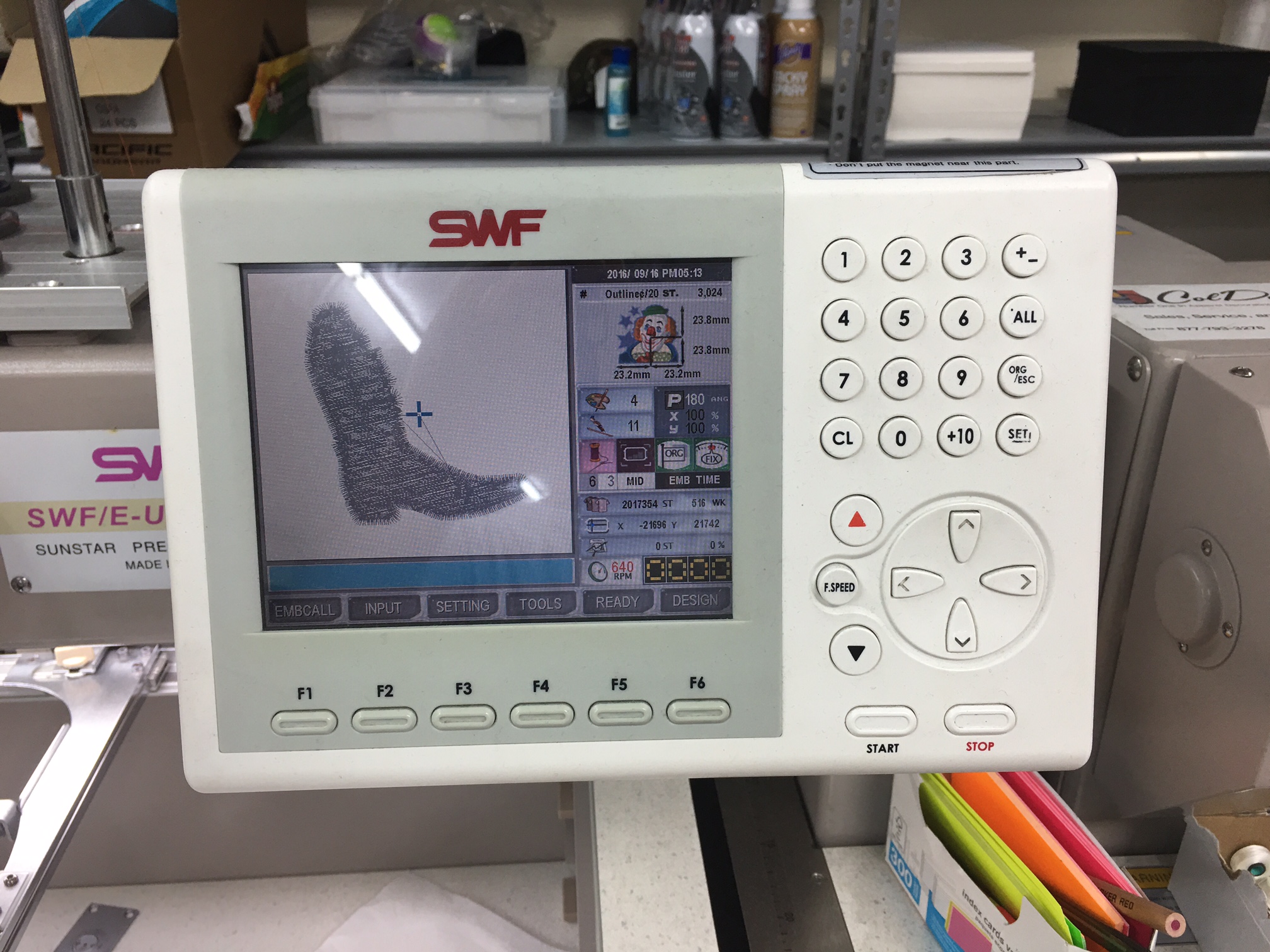 swf embroidery machine software update
