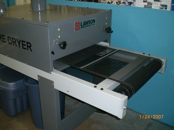 Lawson Conveyor Dryer for Sale (never used)-front-3-quarter.gif