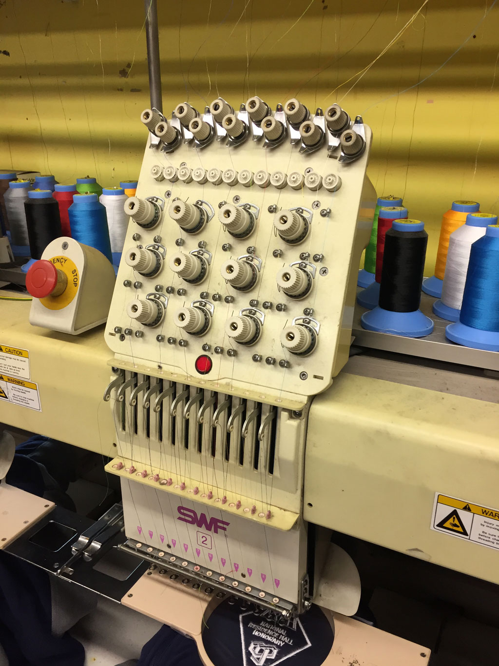 4 head swf embroidery machine used lopson