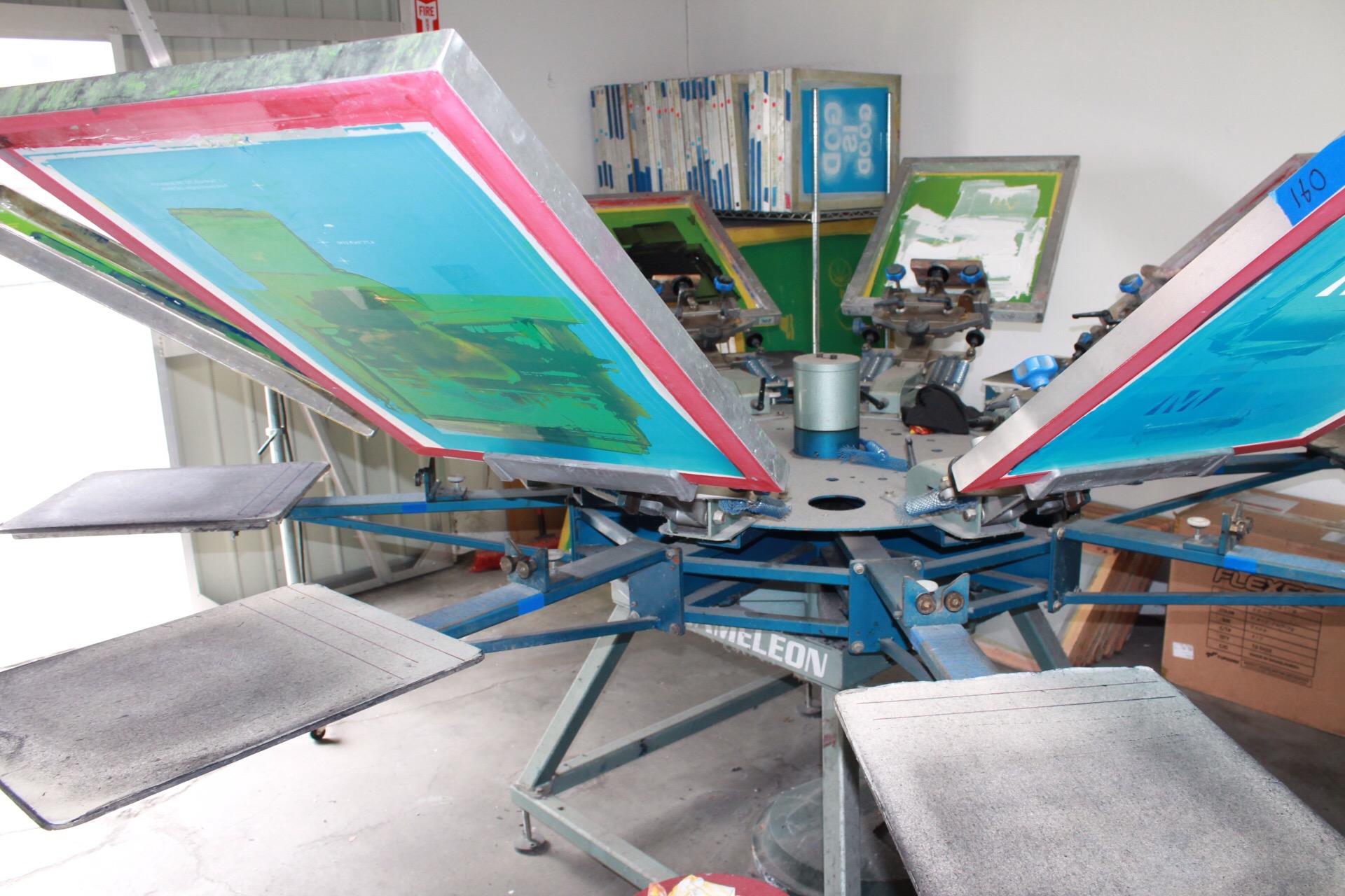 chameleon screen printing press
