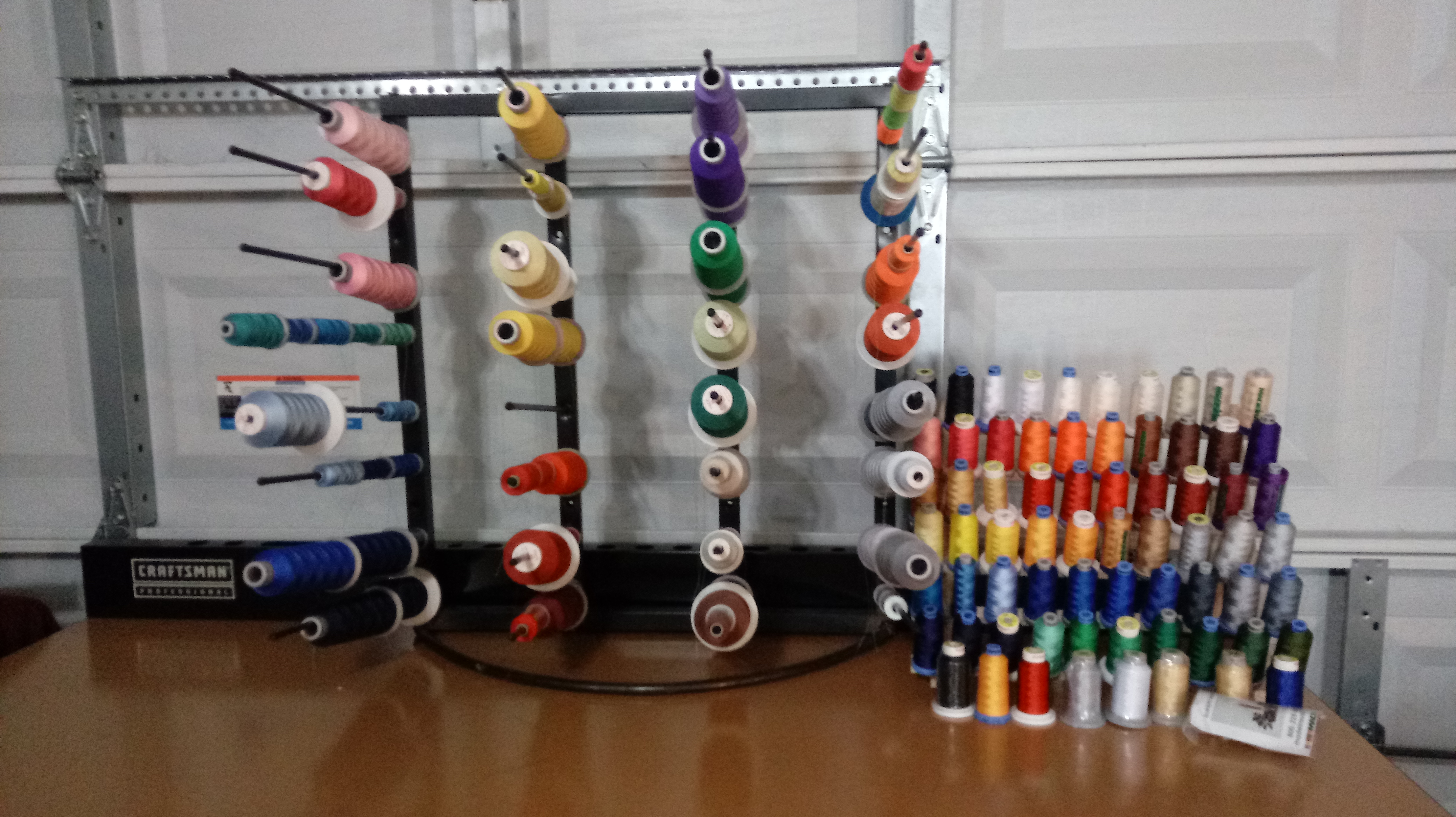 2015 Brother PR 655 Embroidery machine, stand, stabilizer and thread