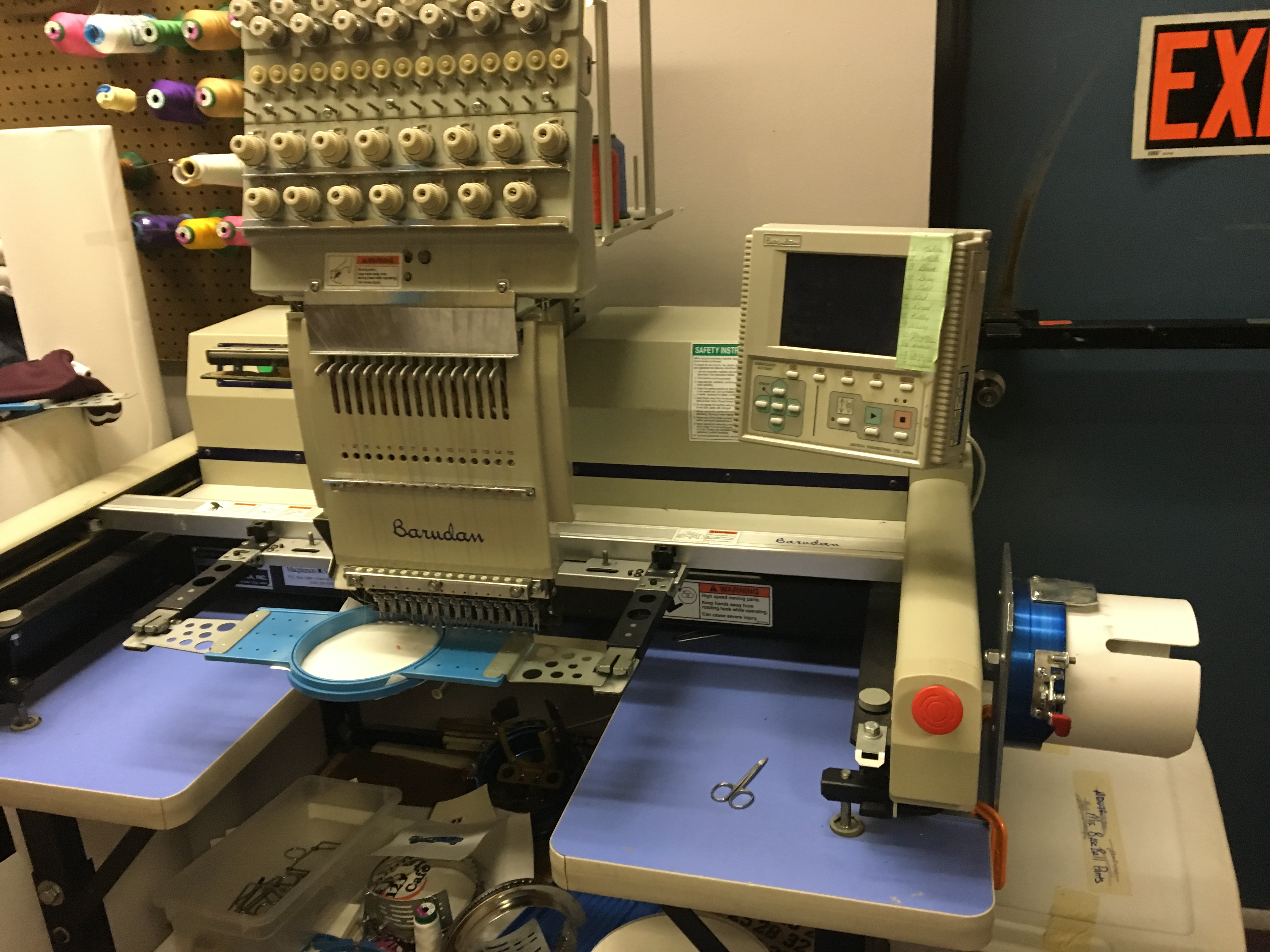 Barudan 1 Head 15 needle embroidery machine