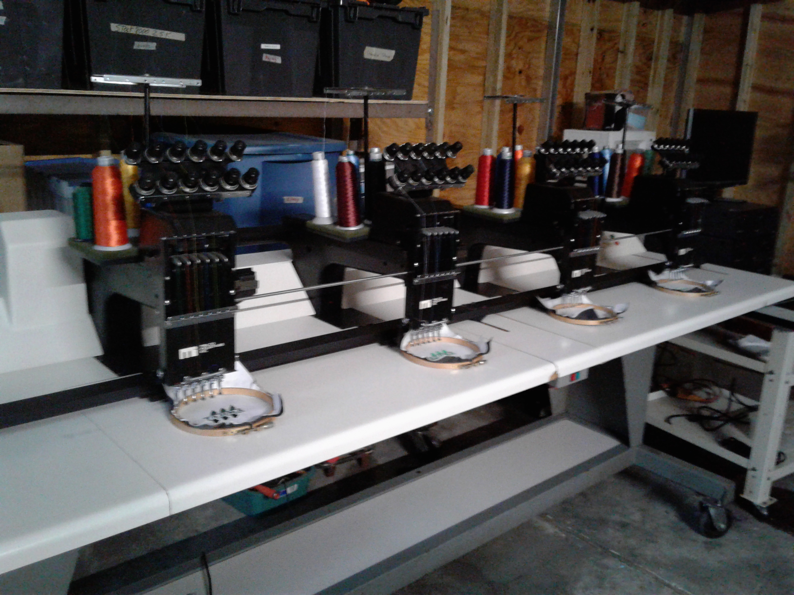 Melco EMC6/4 (4 Tajima head, 6 needle) commercial embroidery machine