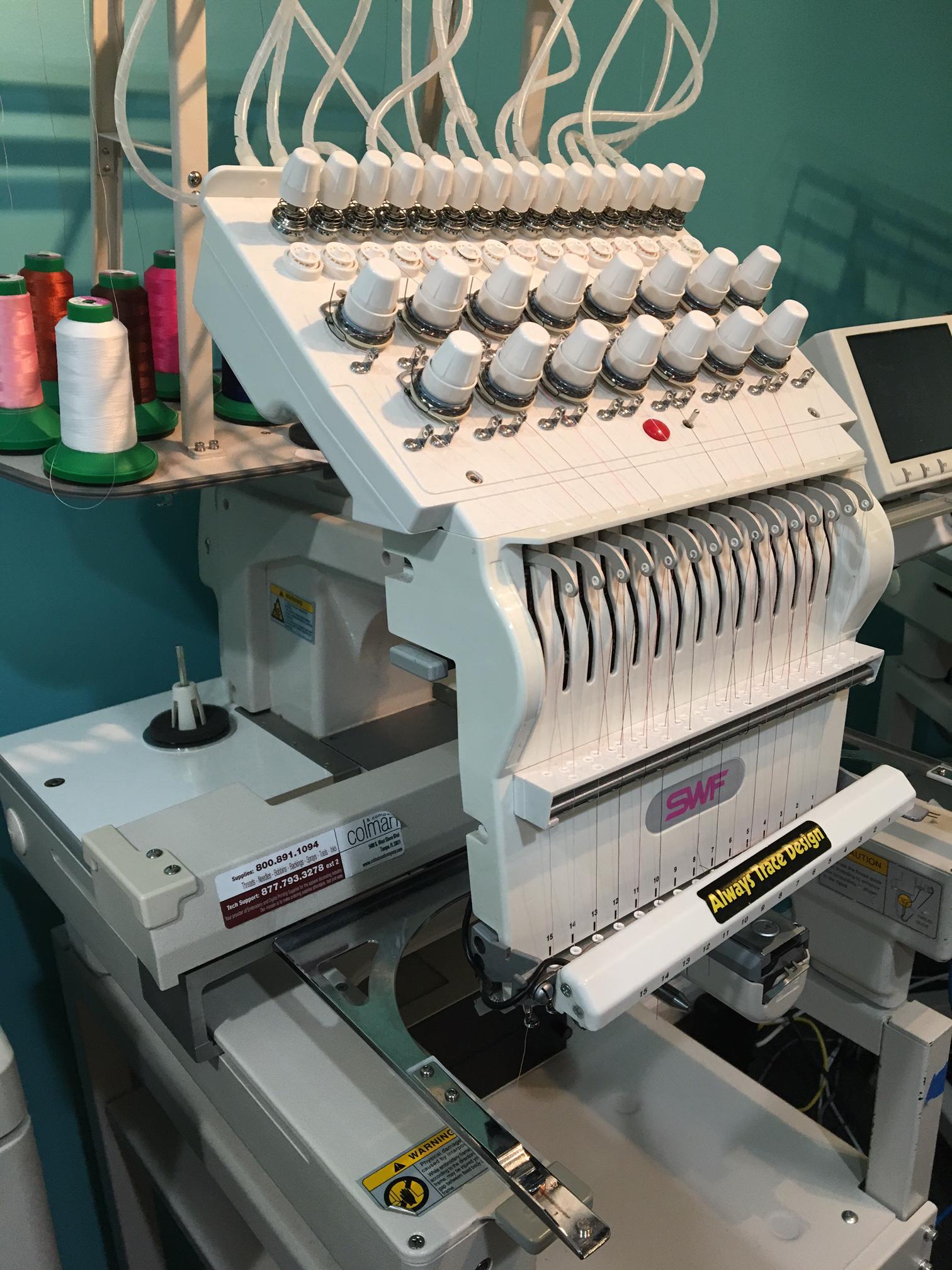 swf 15 needle embroidery machine bearly used swf 15 needle embroidery machine bearly used