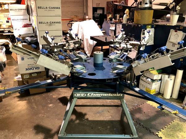 chameleon screen printing press