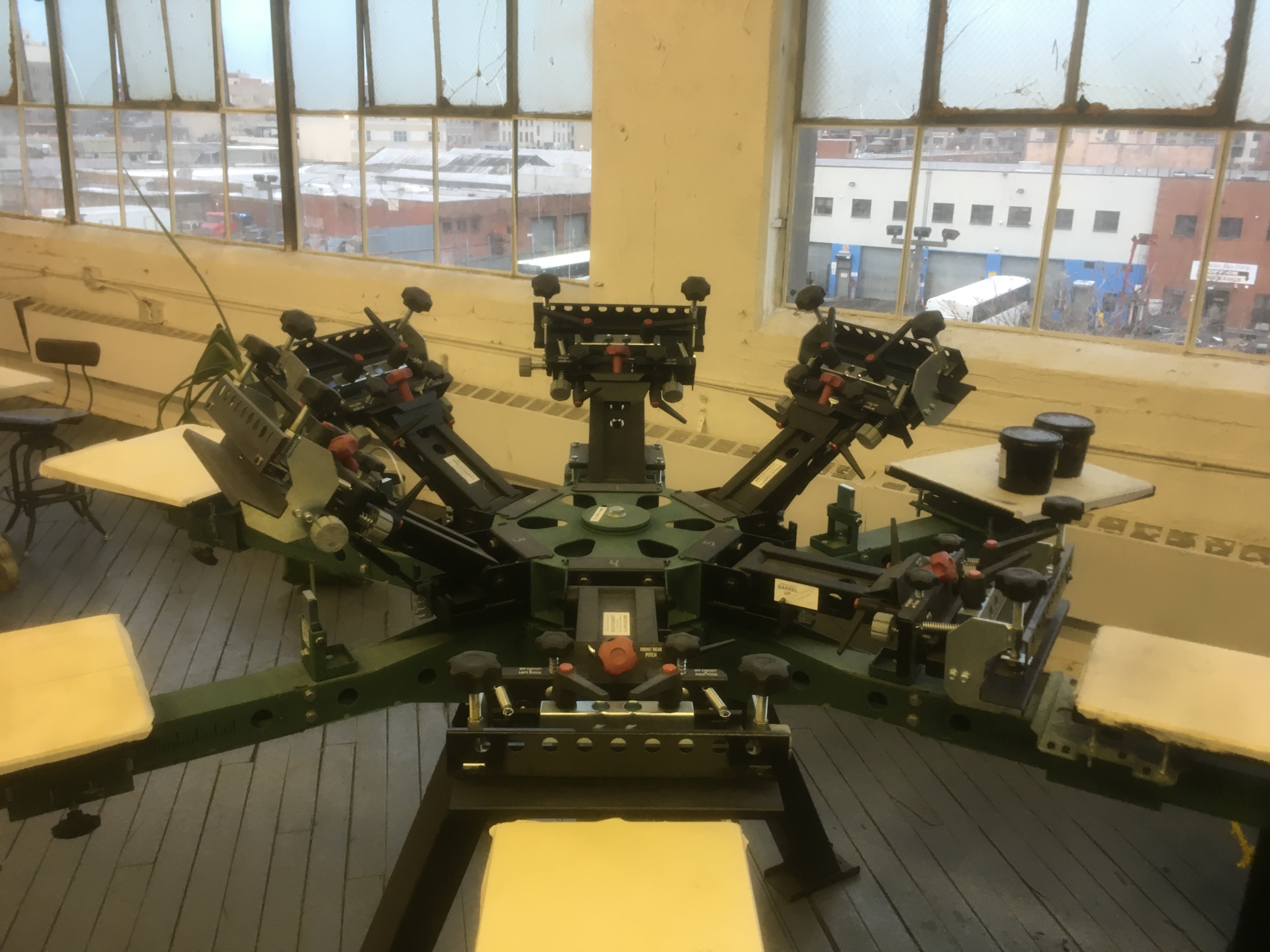 6 color screen printing press plans