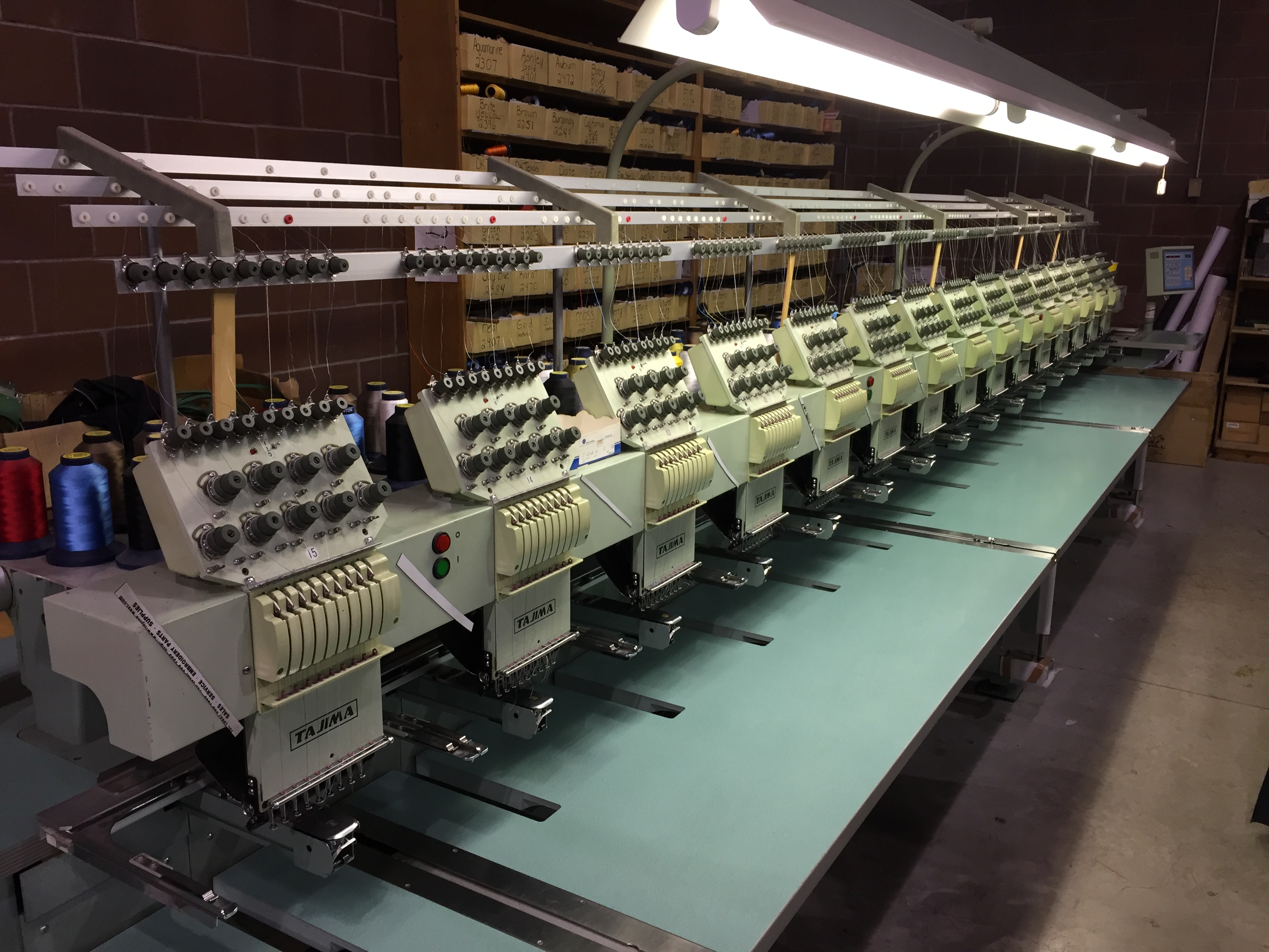 Tajima 15head 9 Needle embroidery machine TMEDC915