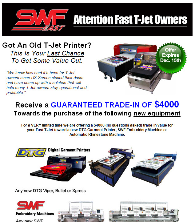 Is the 4000 Fast TJet tradein with SWF East for real