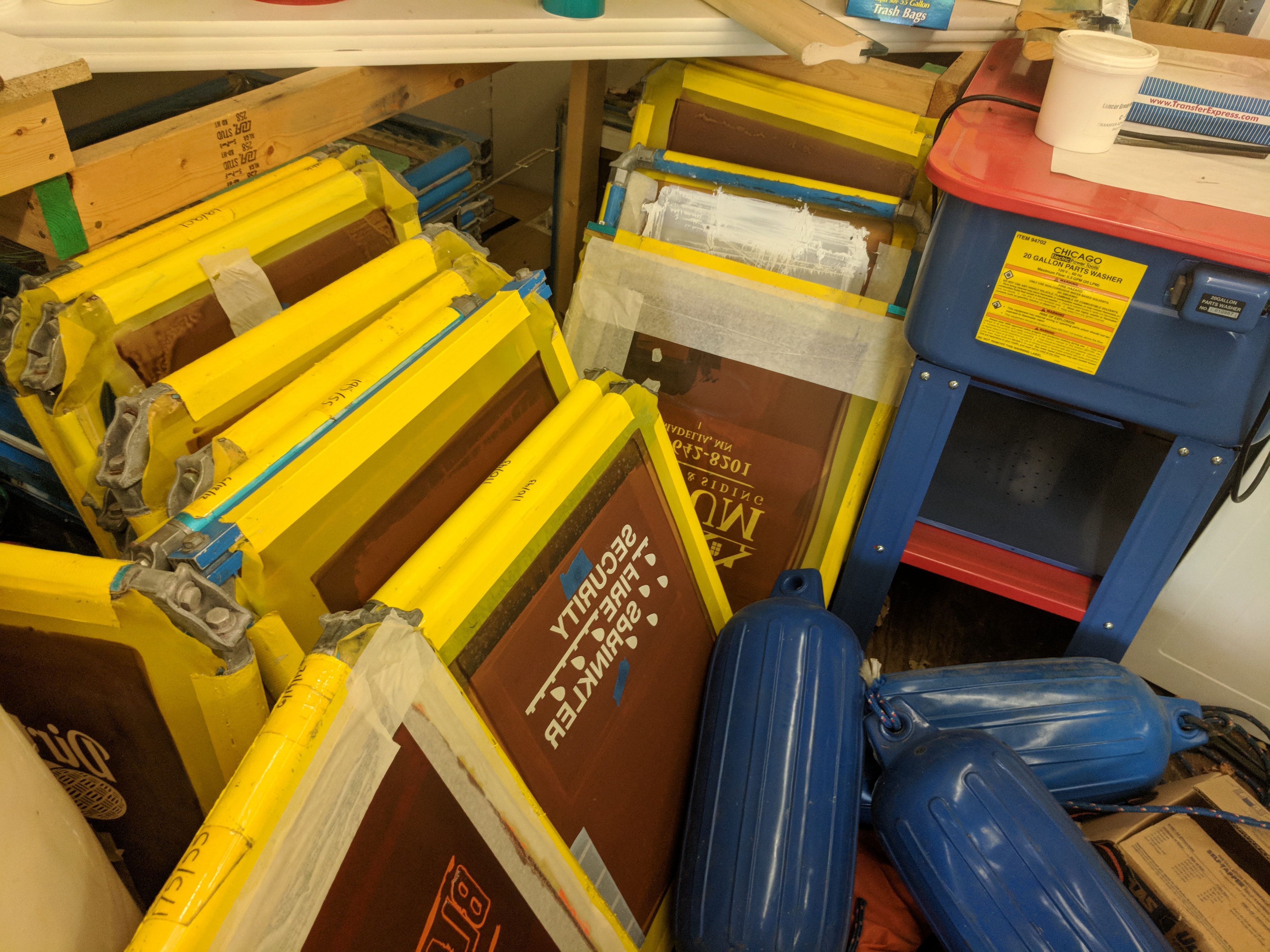 screen printing material shop