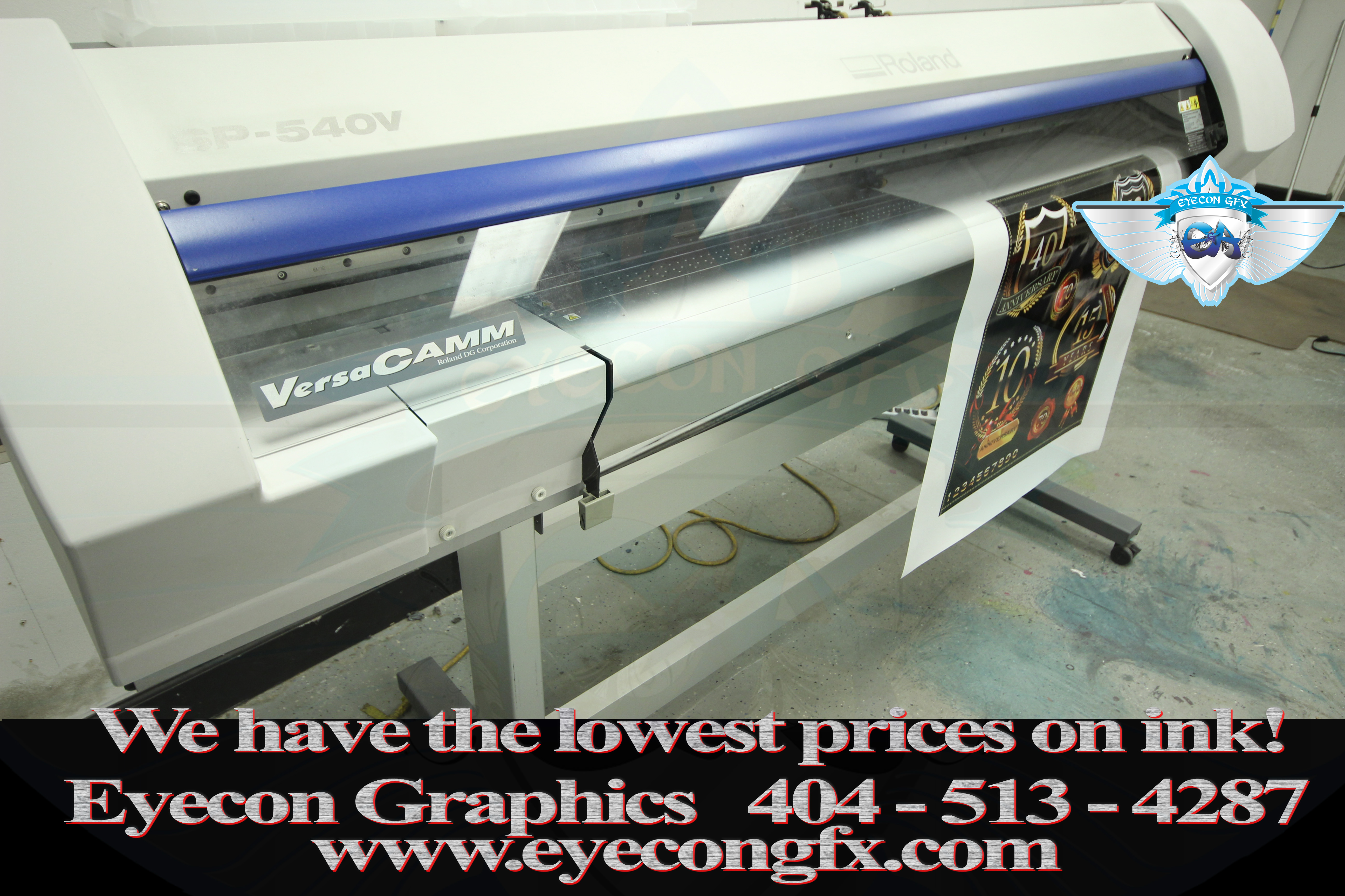 ROLAND SP540V 54" printer cutter and laminator