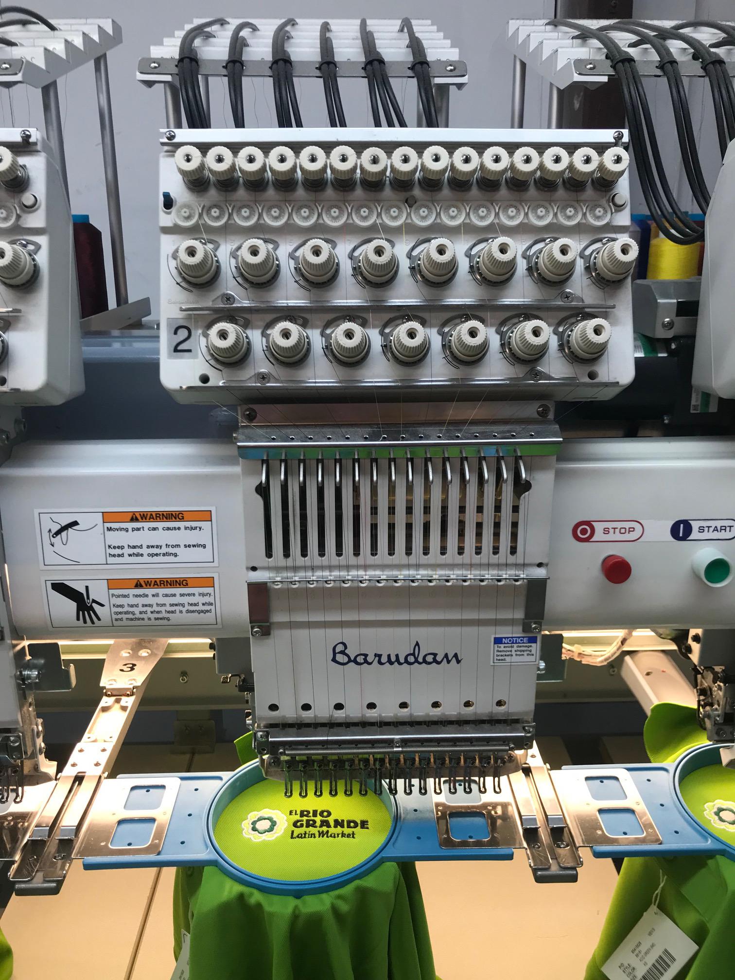 Barudan 6 Head Embroidery Machine 2015