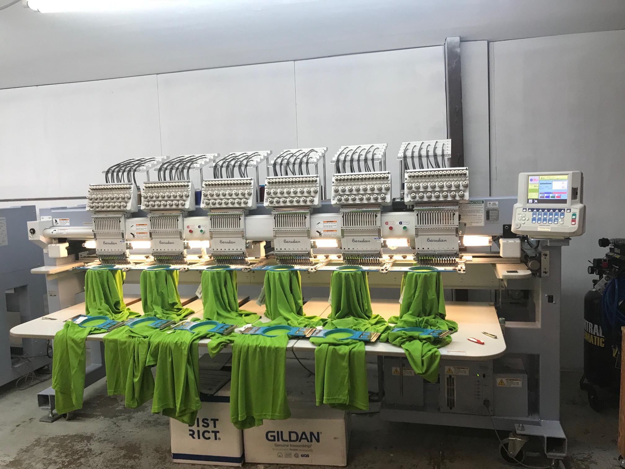Barudan 6 Head Embroidery Machine 2015