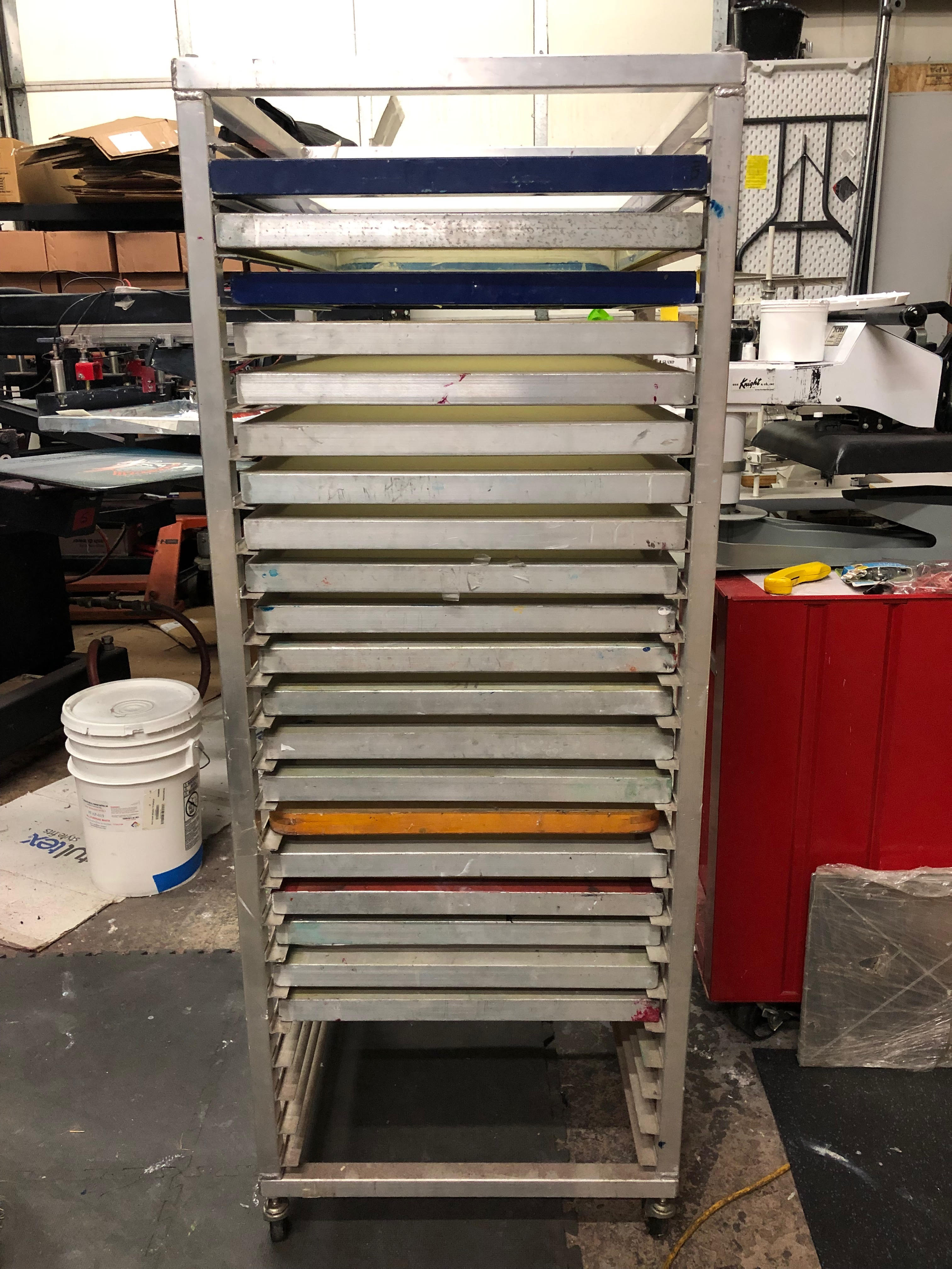 Manual Screen Printing Frame Rack w/25 slots/20 Frames Included350.00
