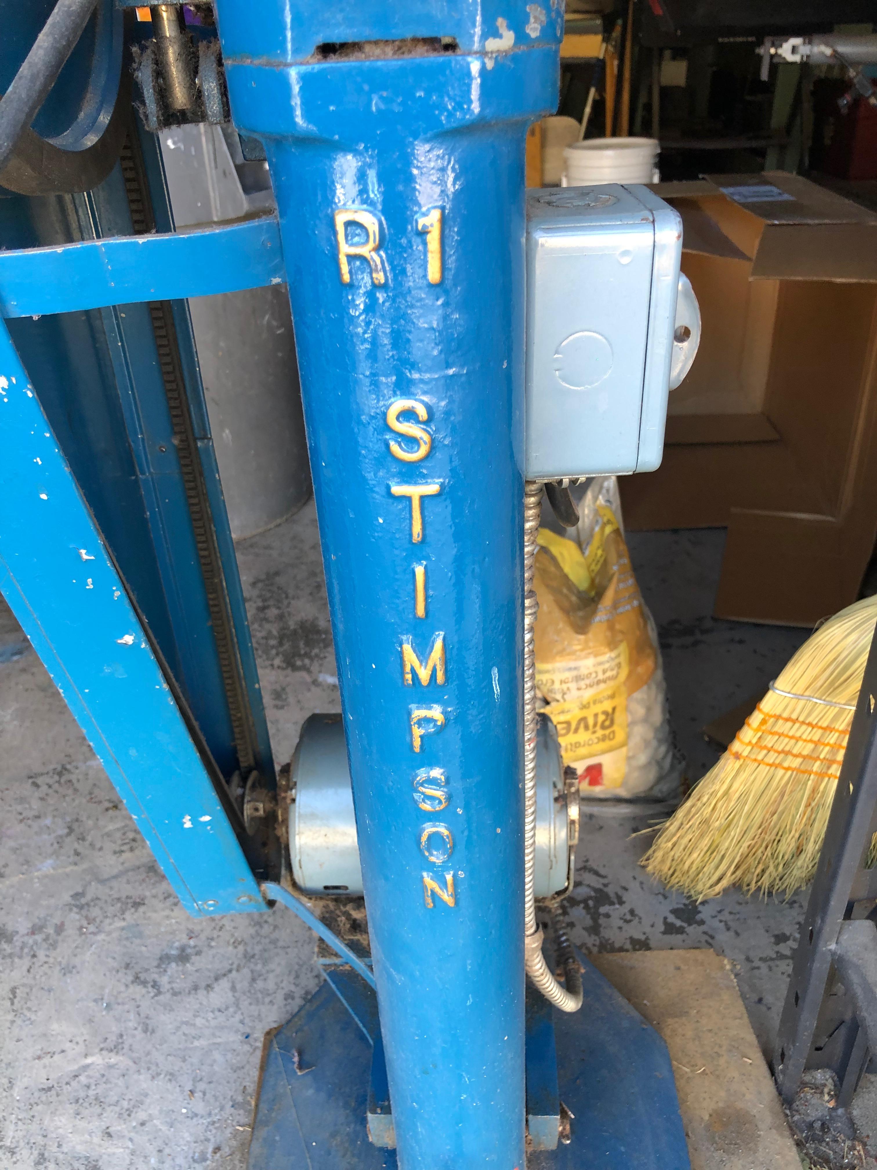 this post STIMPSON 489 S AUTOMATIC FEED MACHINE A614 EYELET GROMMET W