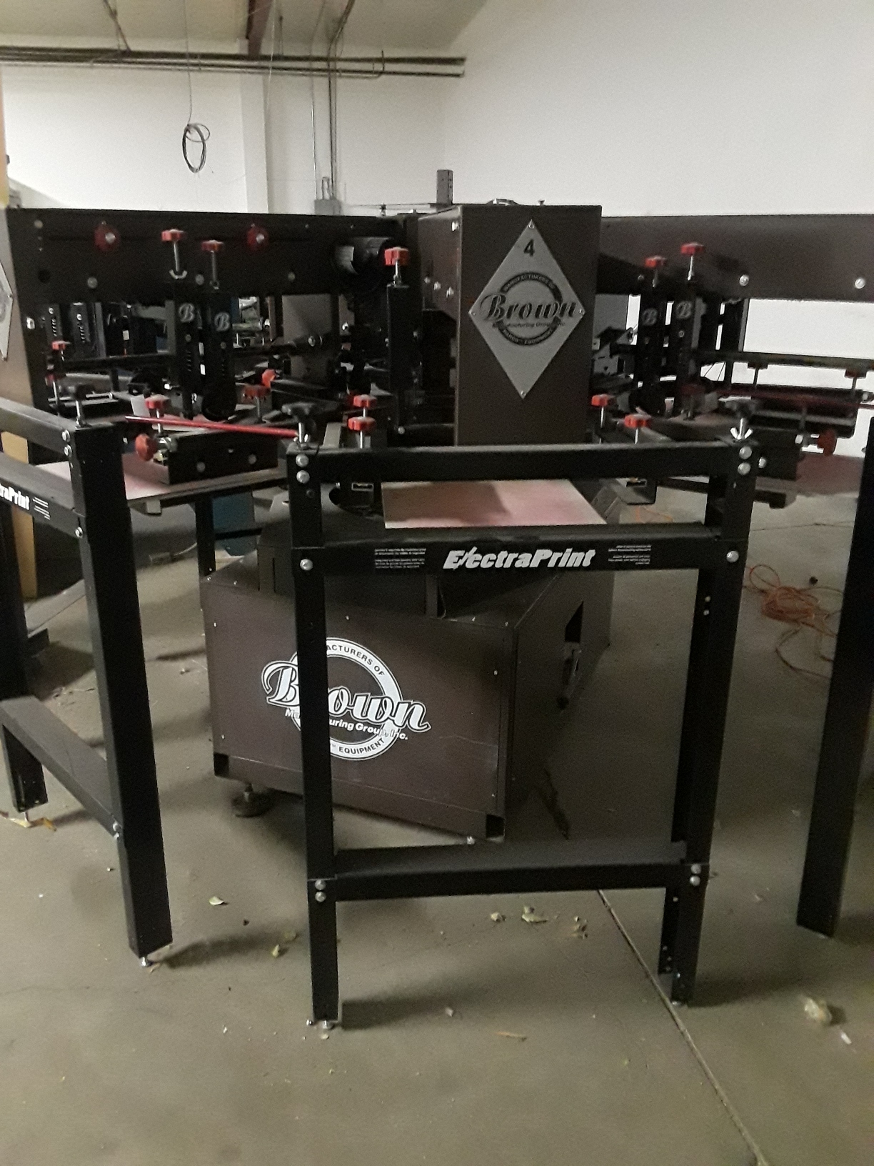 Used Brown Electric 6 Color Screen Printing Machine