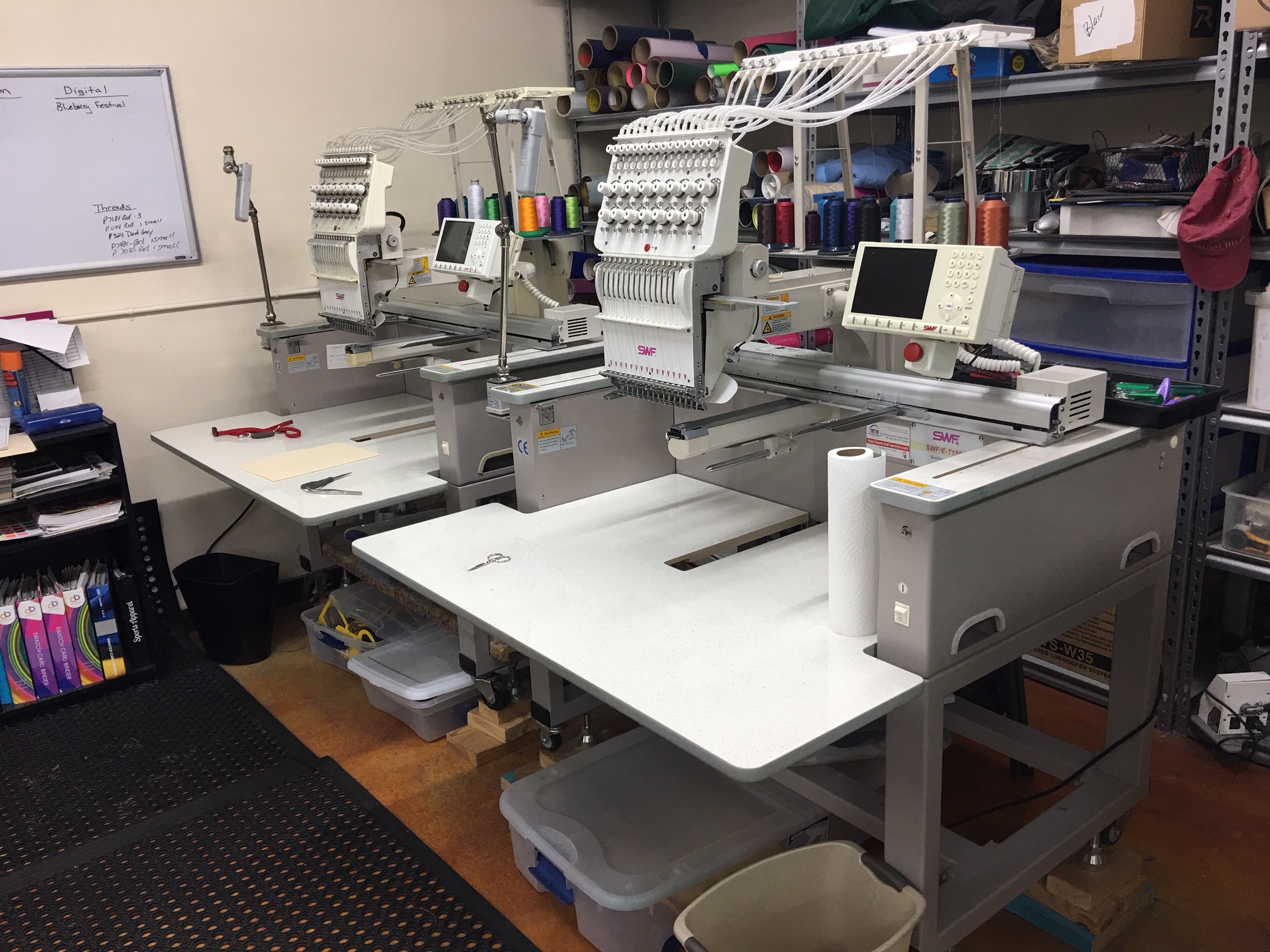 Swf embroidery machine frame attachments nhpor