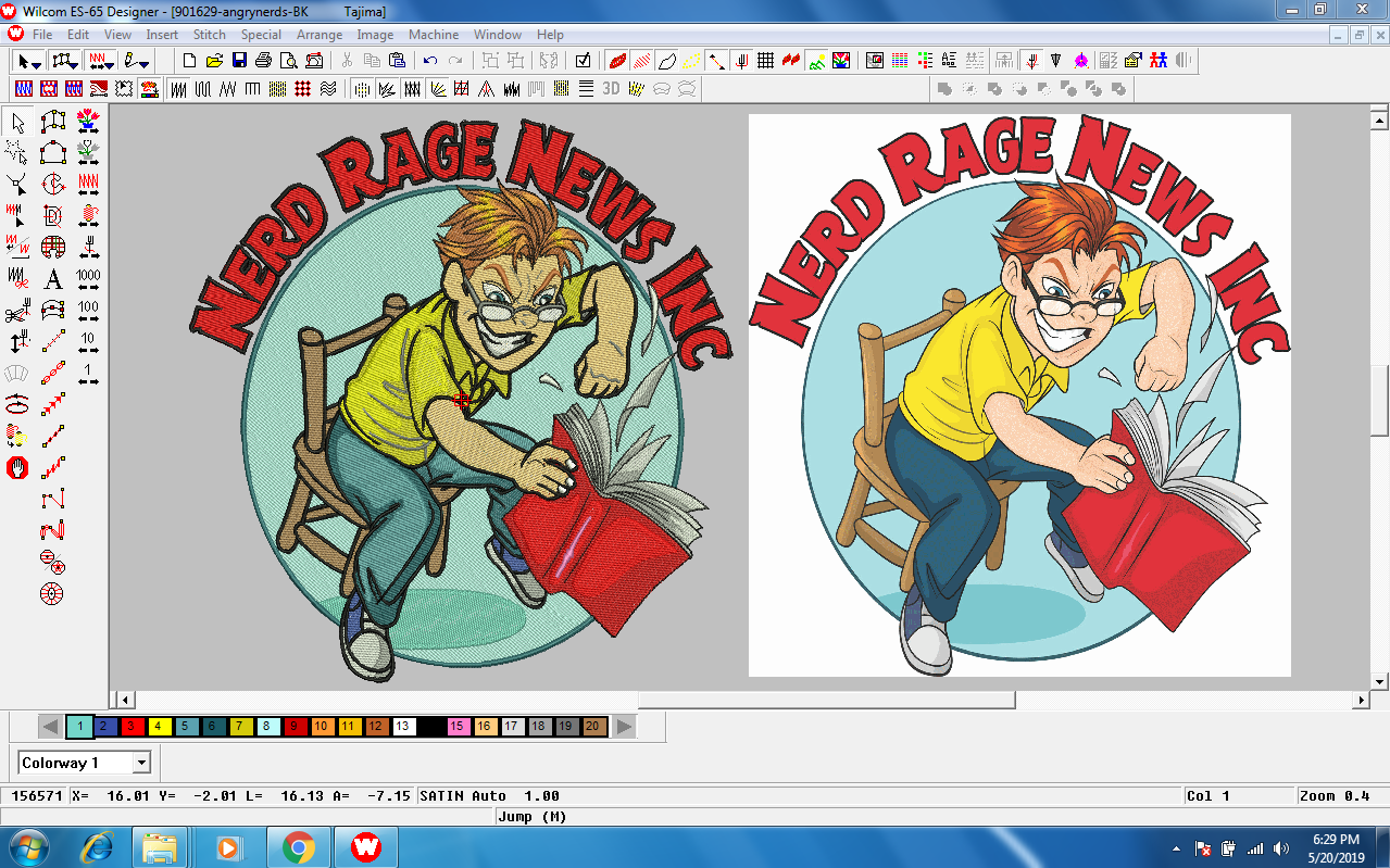 Carol R Davis digitizing in 5