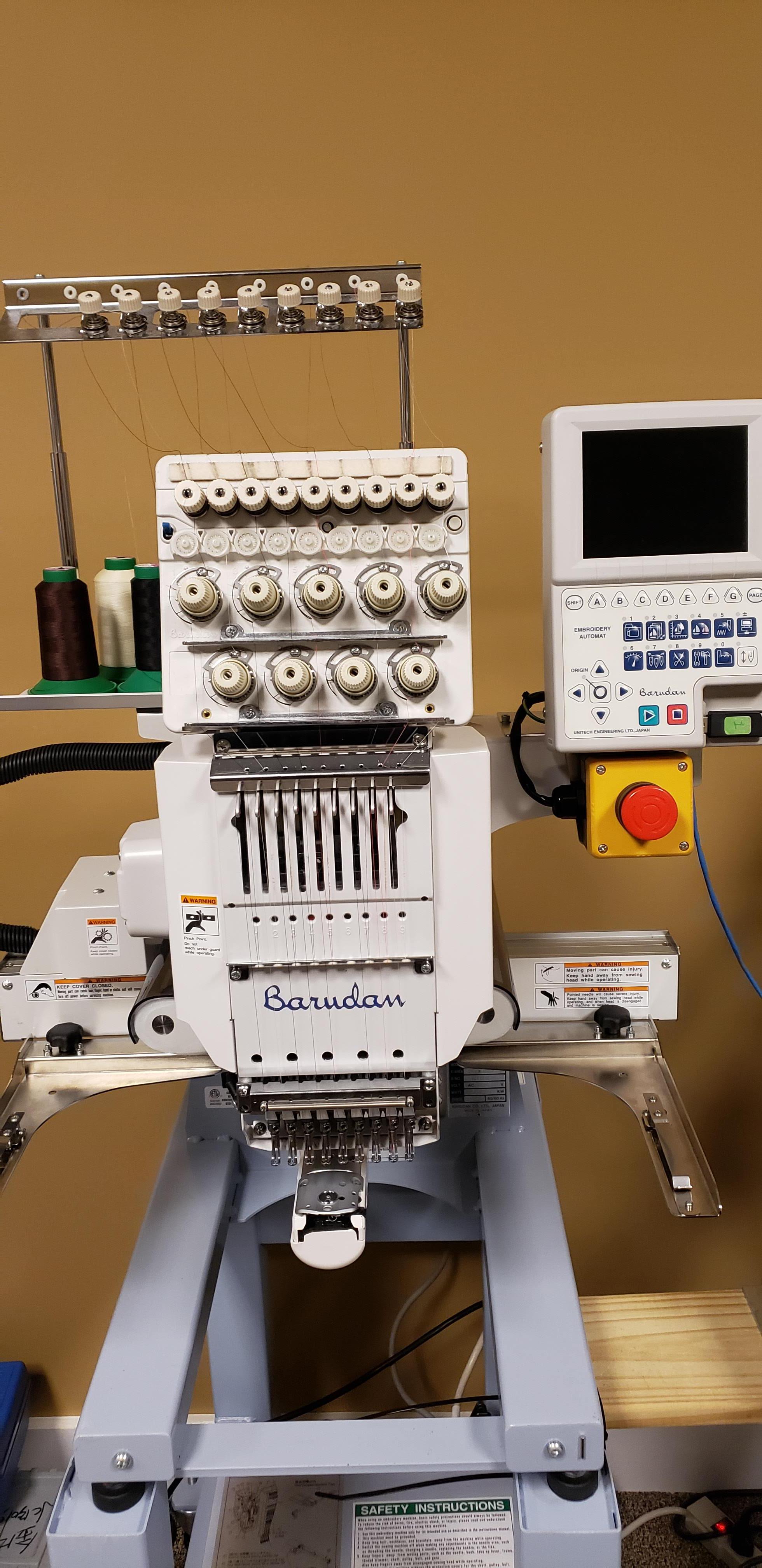 2 Barudan BEXTS901CAII Single Head Machines