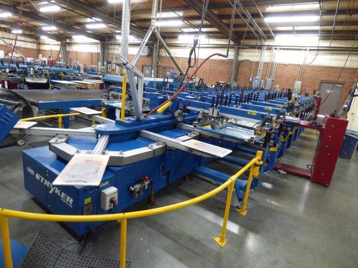m&r automatic screen printing press
